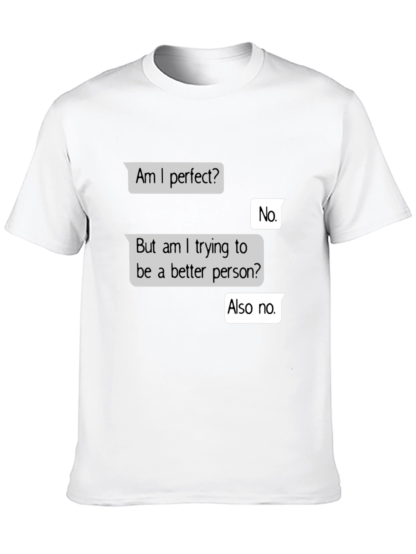Black Funny 'Am I Perfect?' Graphic T-Shirt view 10