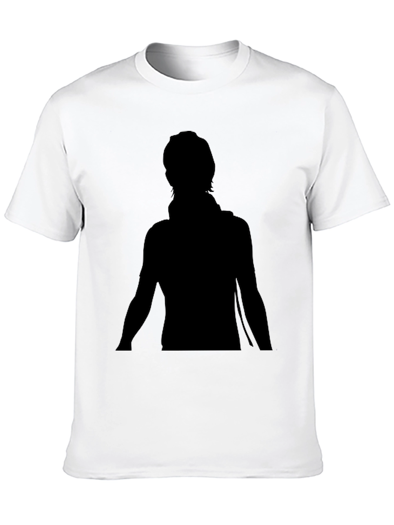 Men's Black Graphic Tee - Silhouette Design - 10