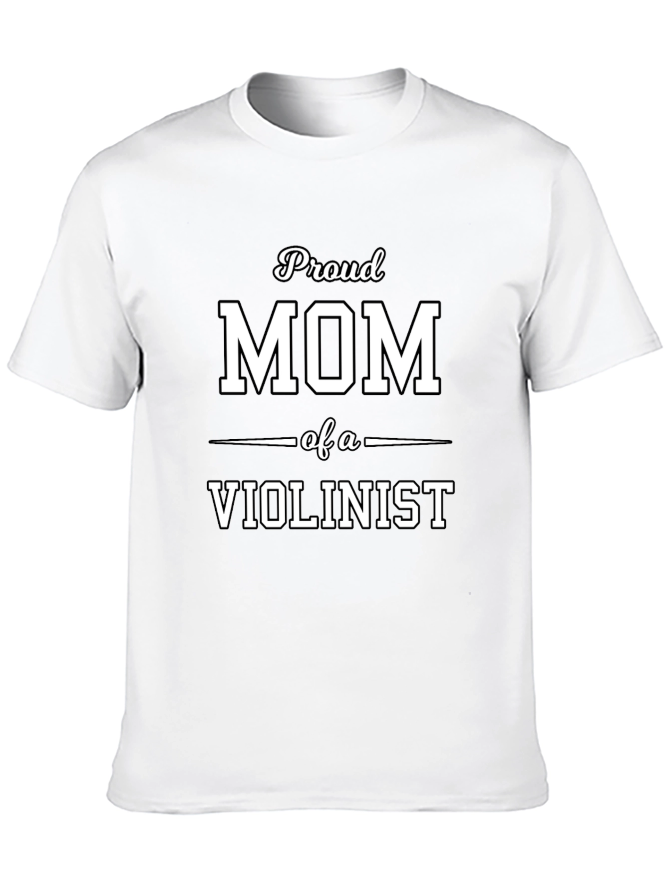Black Proud Mom of a Violinist - Black T-Shirt view 10