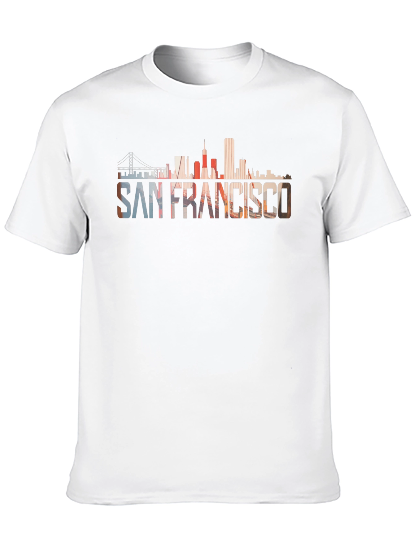 Black San Francisco Skyline Graphic Black T-Shirt view 10