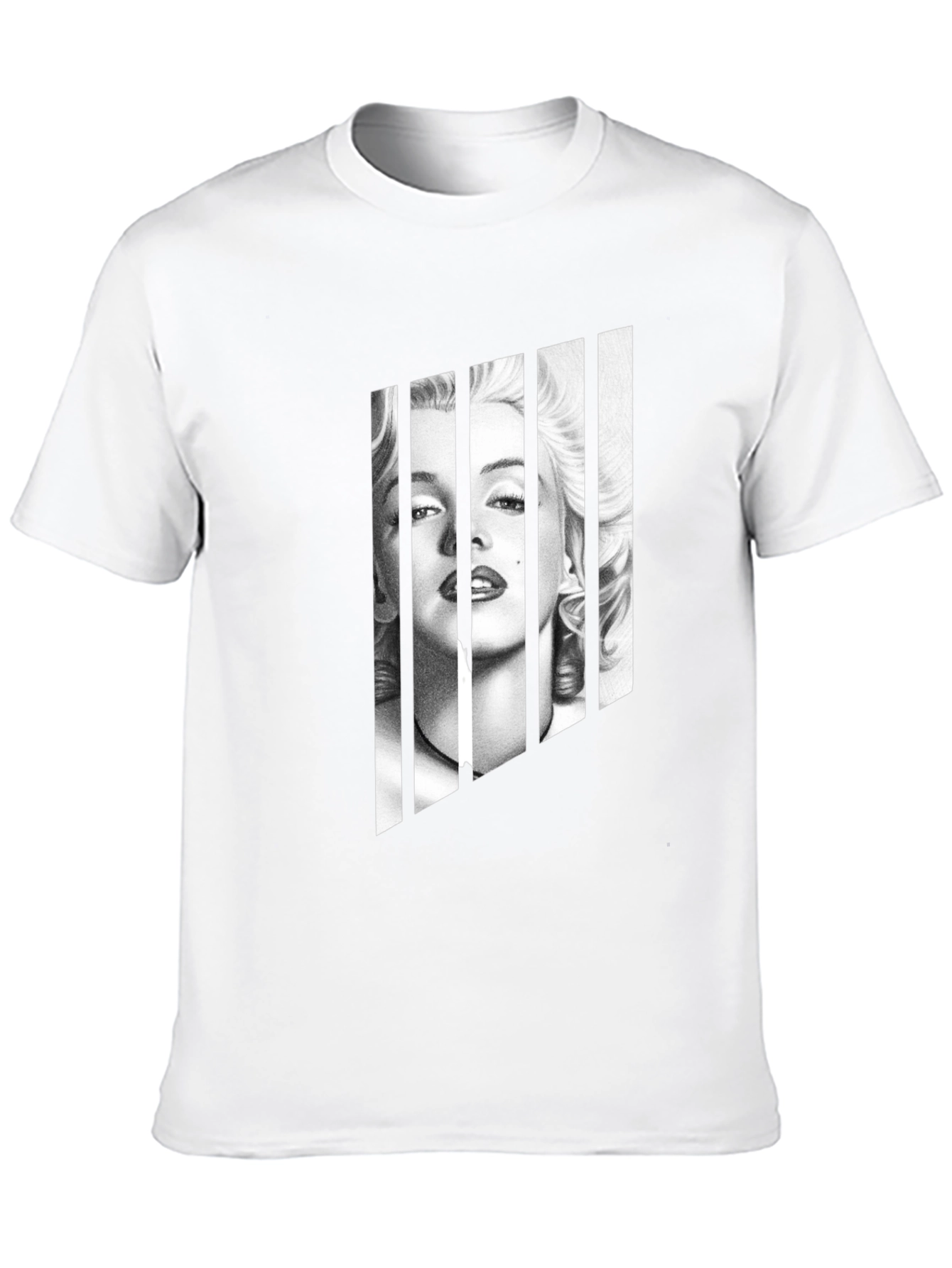Black Marilyn Monroe Portrait Tee - Black Graphic T-Shirt view 10