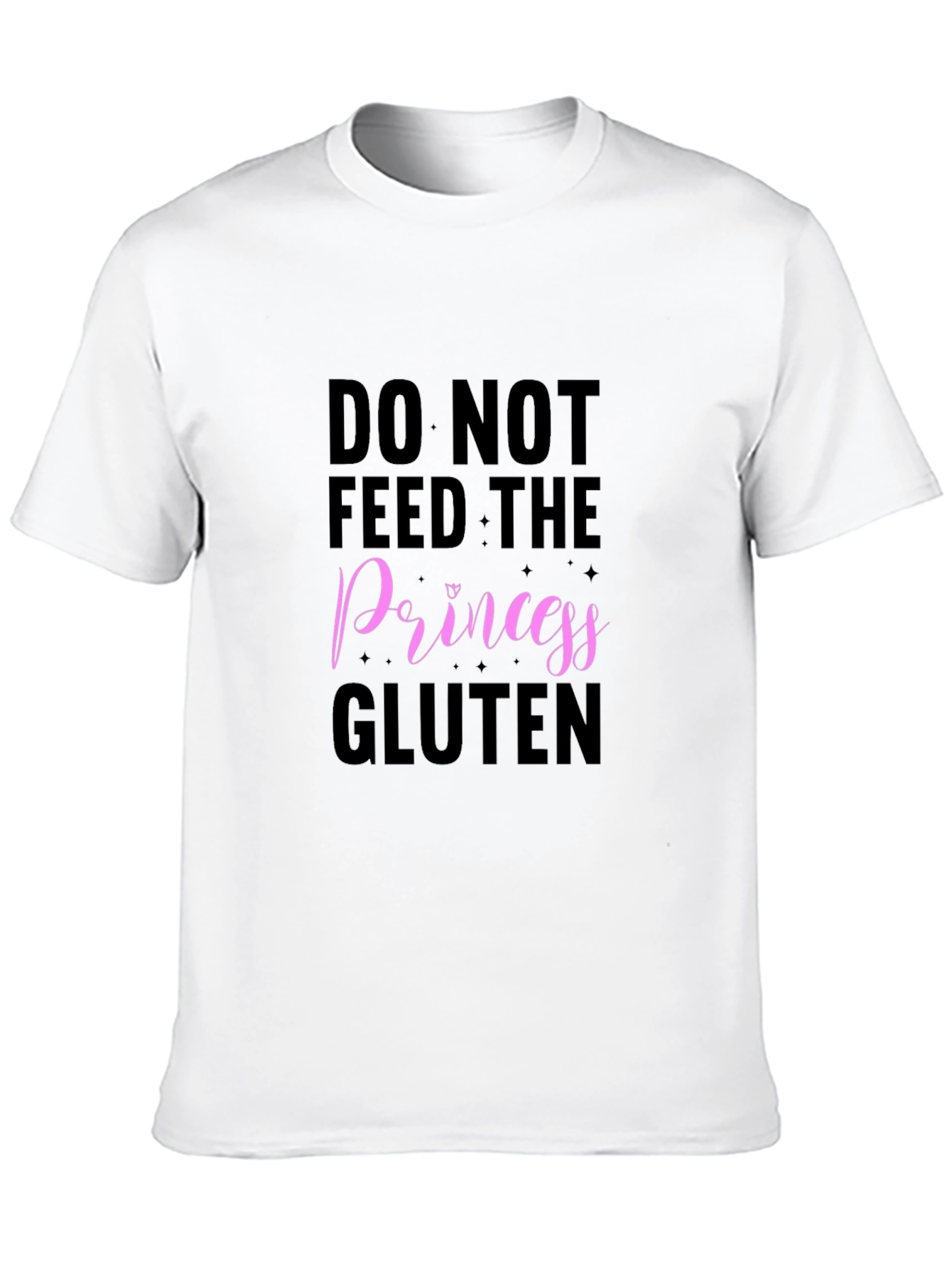Black Do Not Feed the Princess Gluten T-Shirt view 10
