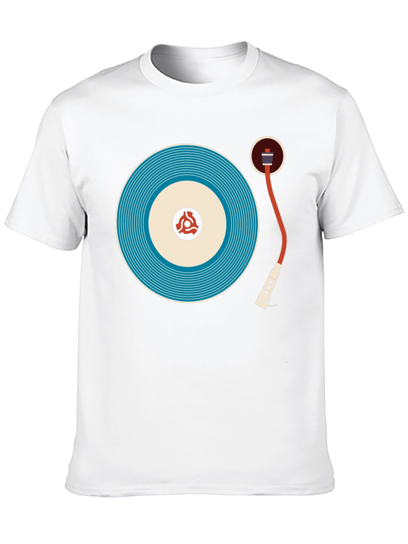 Black Retro Turntable Graphic Tee - Cool Music Lover Shirt view 10