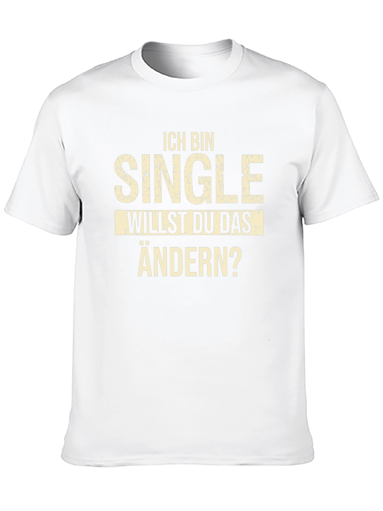 Black Ich Bin Single T-Shirt - Funny Dating Tee view 10