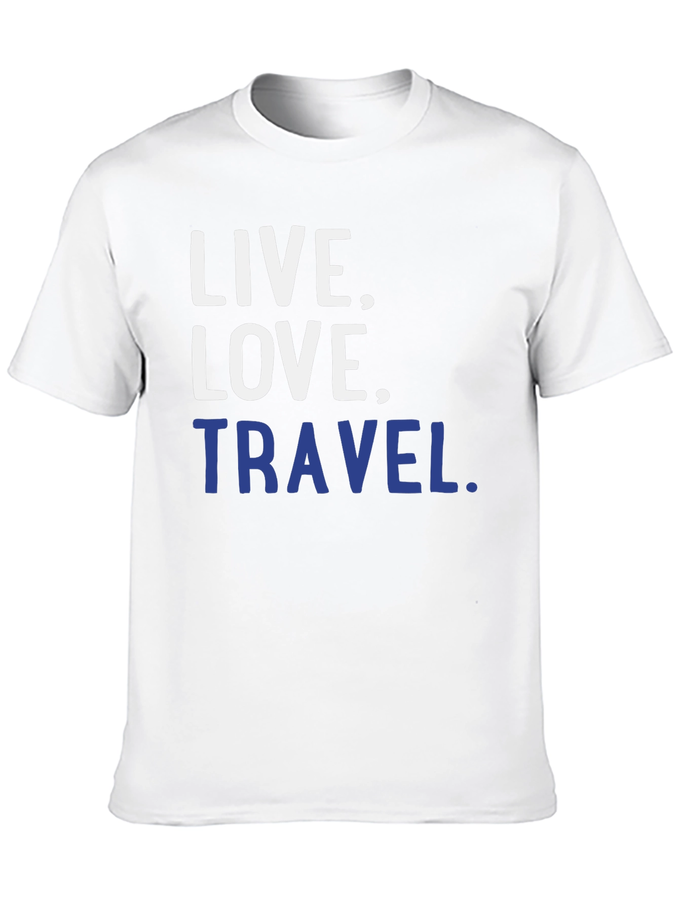 Black Live, Love, Travel Black Graphic T-Shirt view 10
