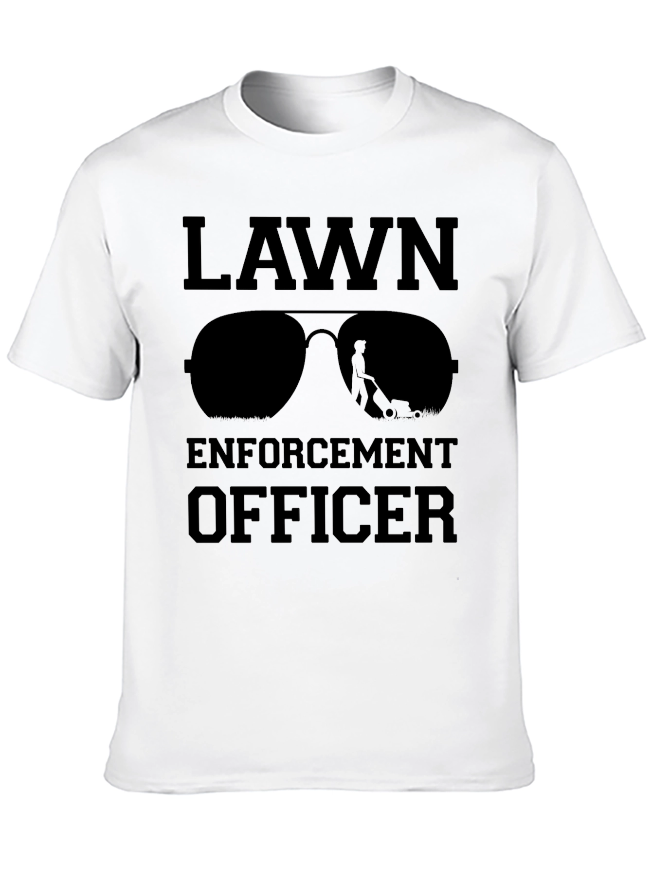 Black Lawn Enforcement Officer Graphic Tee view 10