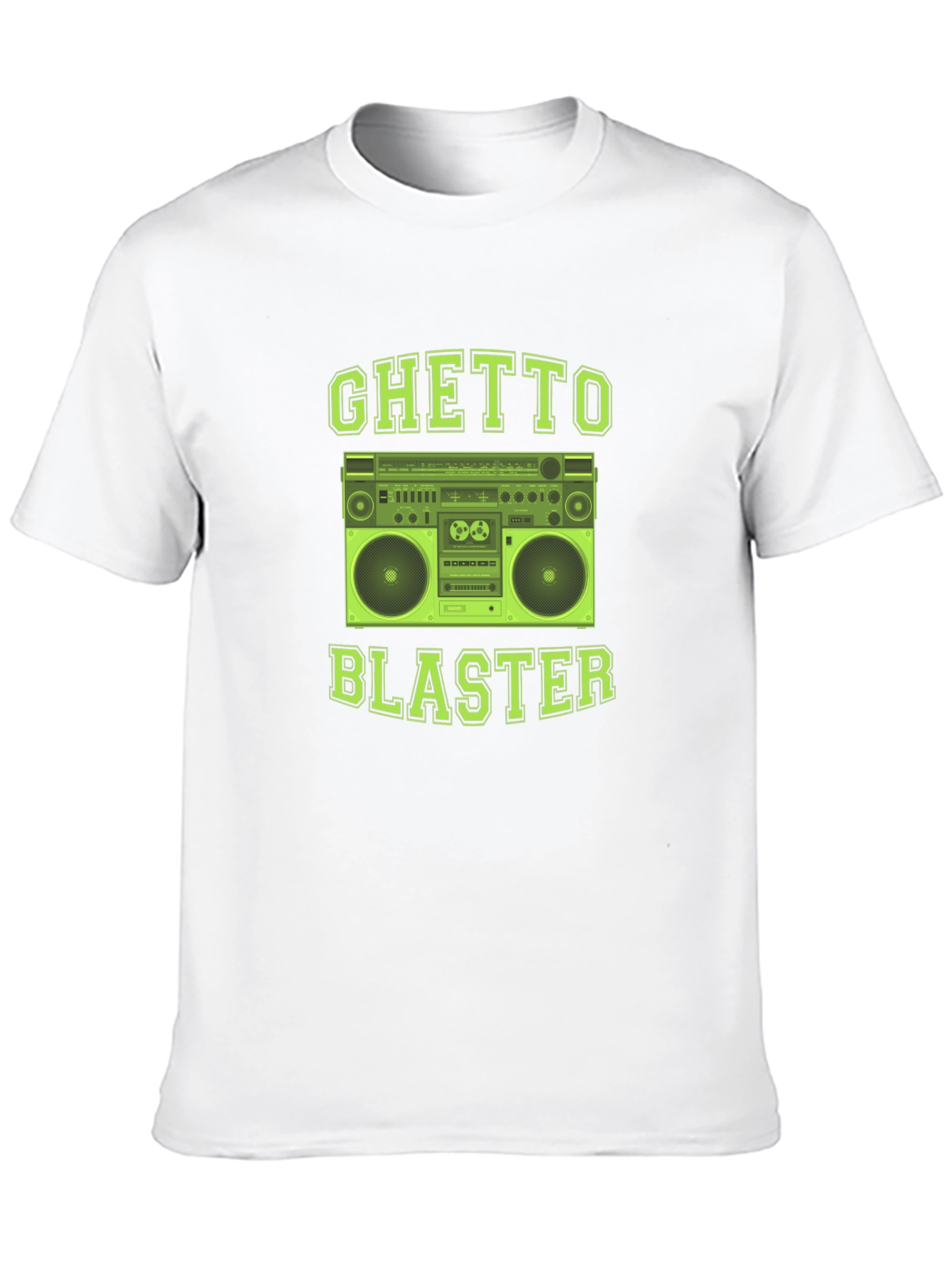 Black Ghetto Blaster Graphic Tee - Retro Boombox T-Shirt view 10