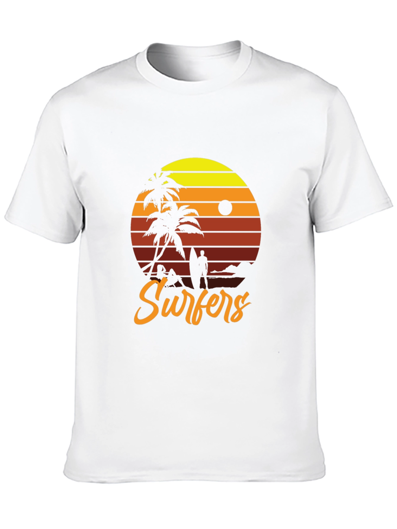 Black Retro Surfers Sunset T-Shirt view 10