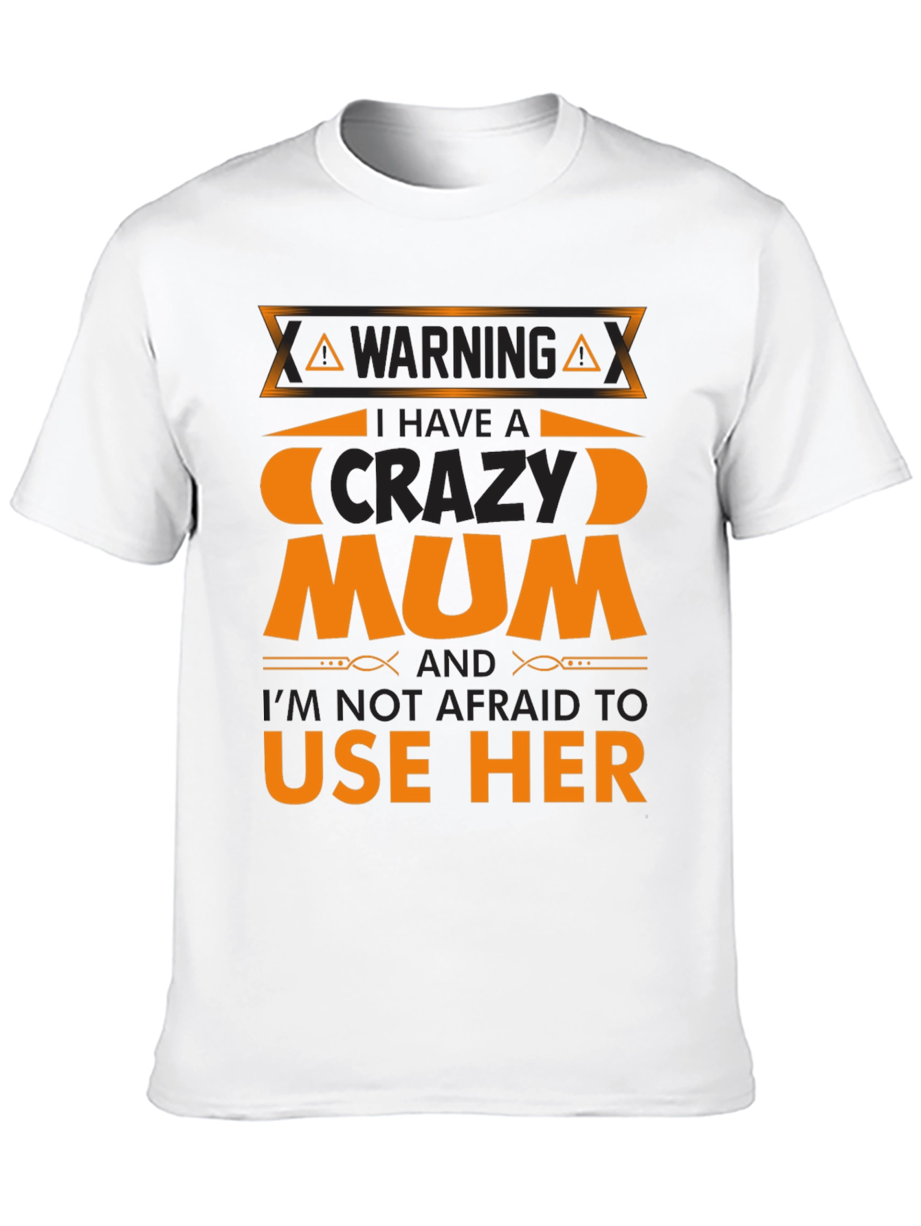 Black Crazy Mum T-Shirt - Funny Novelty Gift view 10