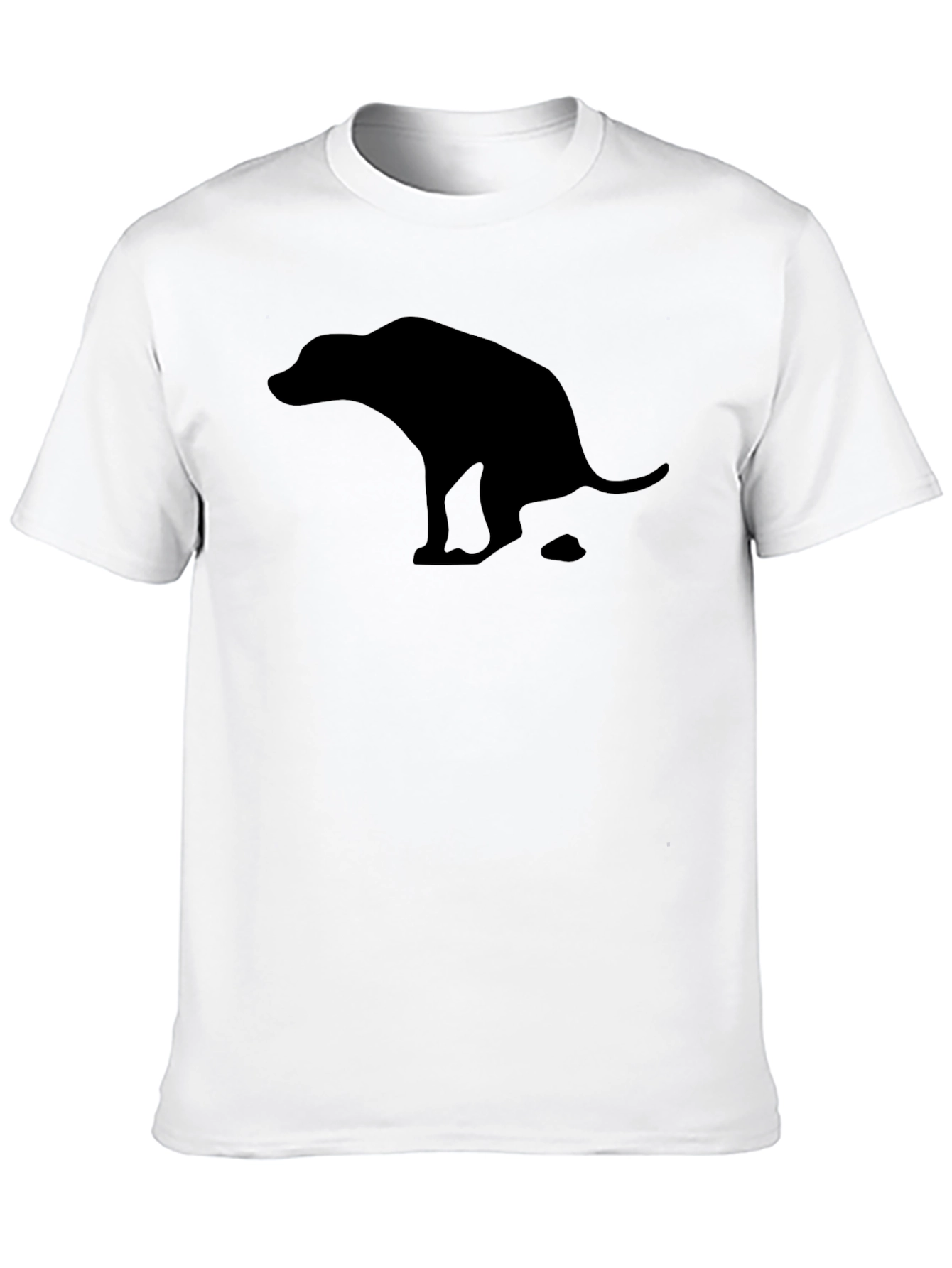 Black Funny Pooping Dog Graphic T-Shirt view 10