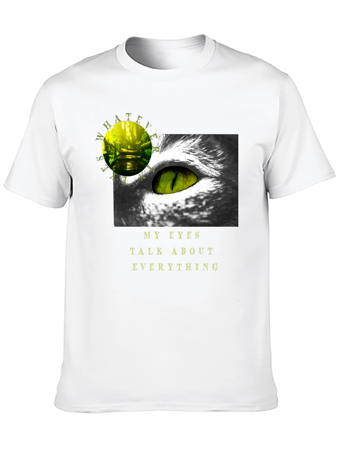 Black Expressive Eye Graphic Tee view 10