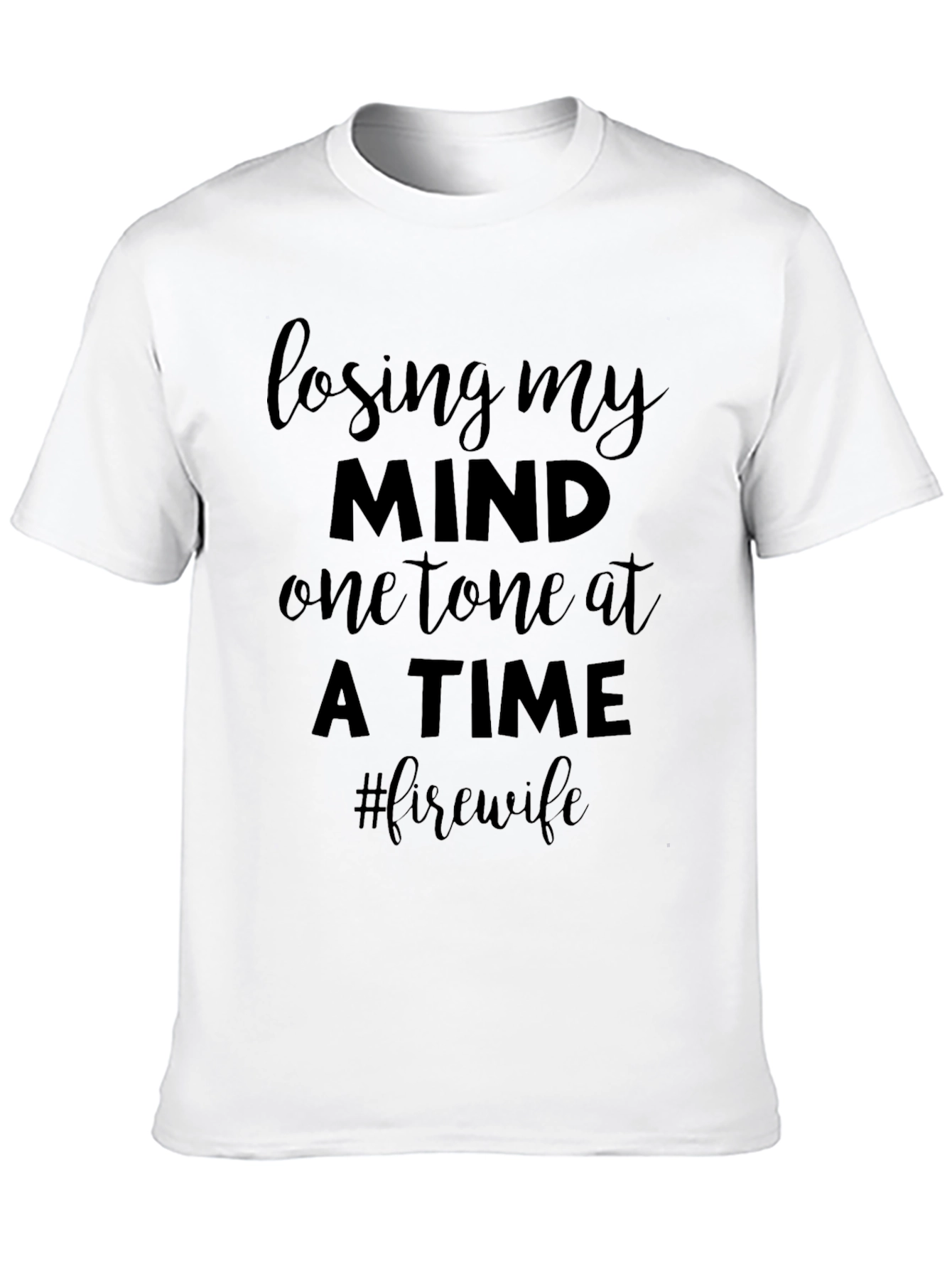 Black Losing My Mind Firewife Graphic Tee view 10