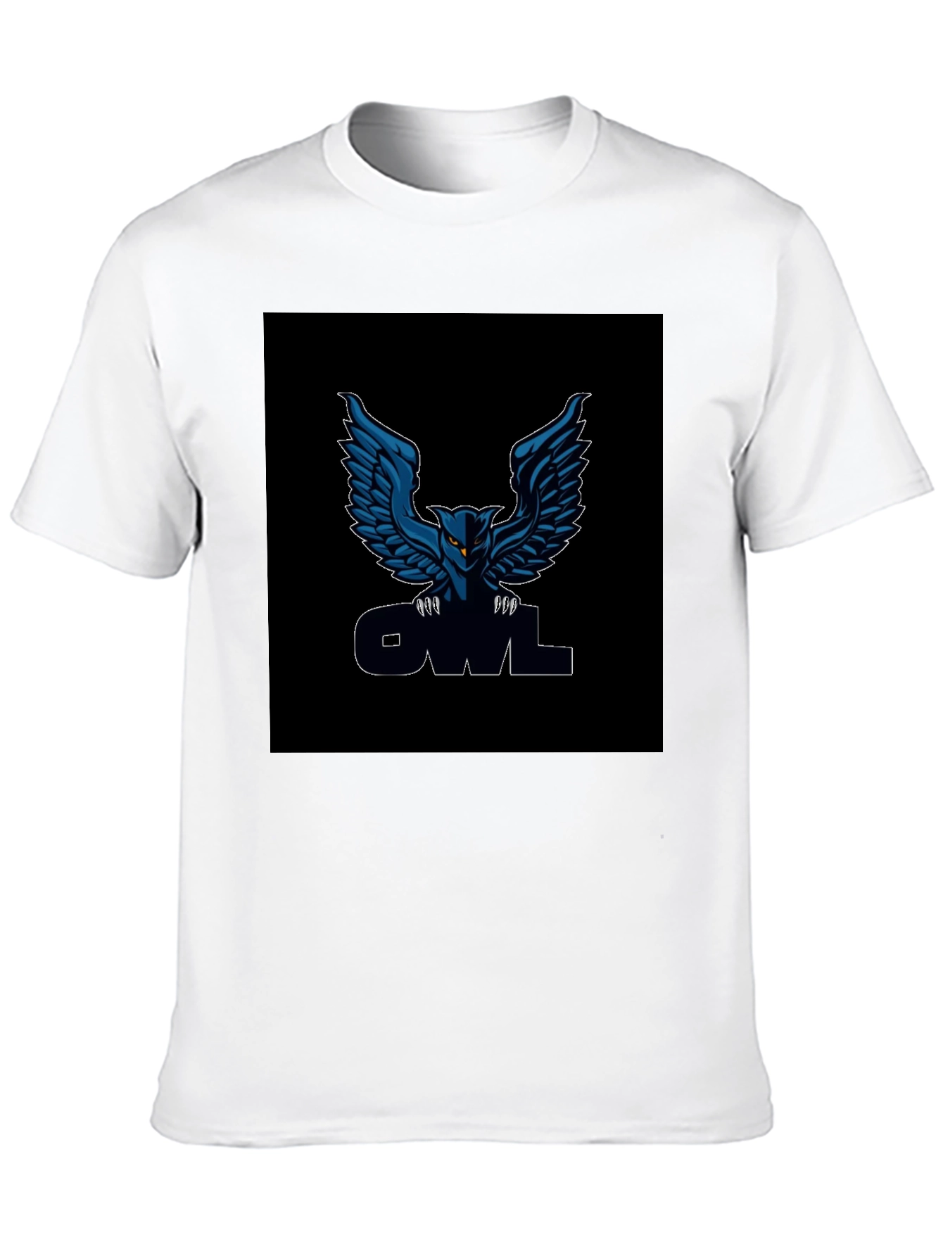 Black Men's Black Owl Graphic T-Shirt view 10