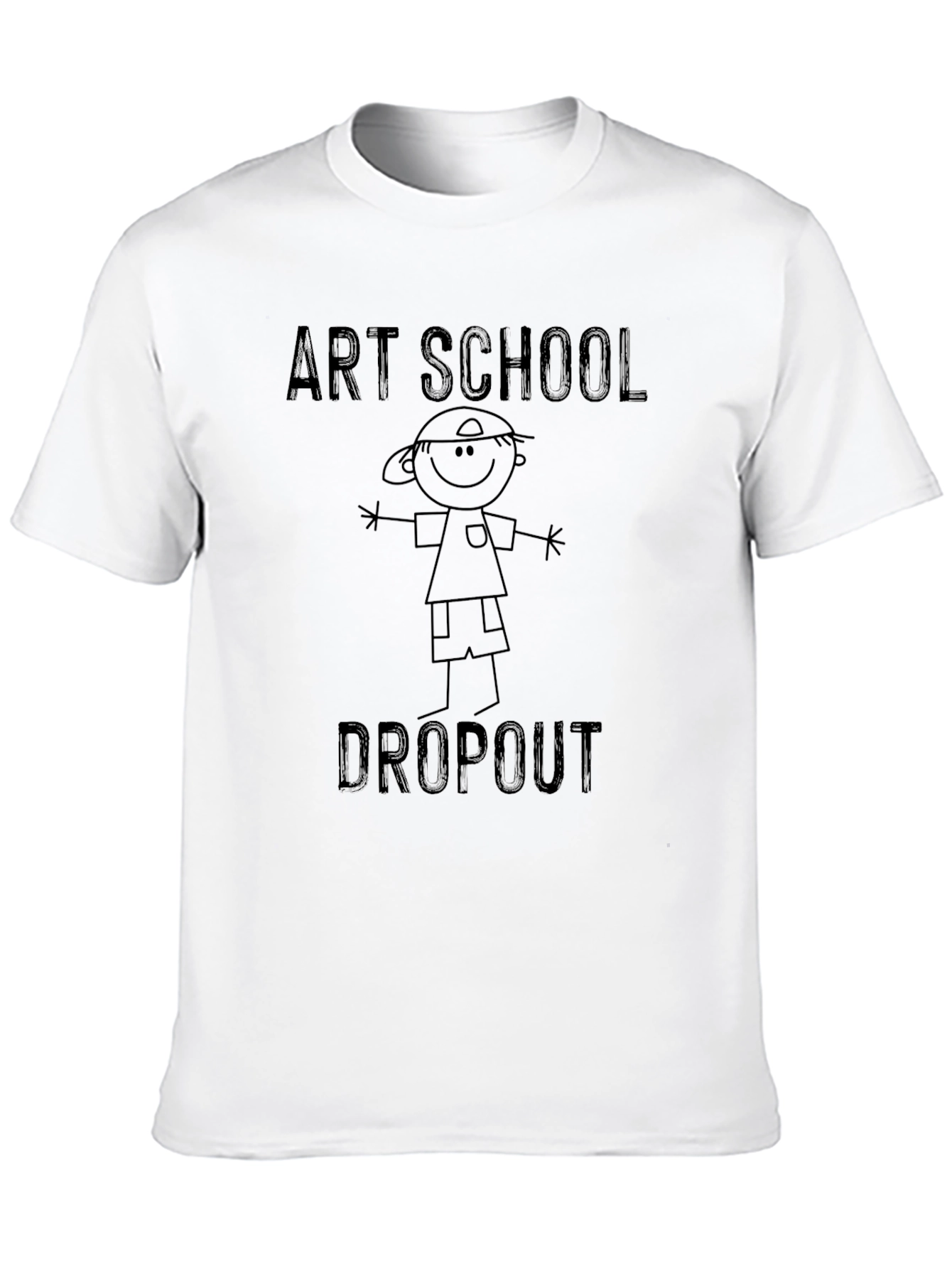 Black Art School Dropout T-Shirt - Unisex Graphic Tee view 10