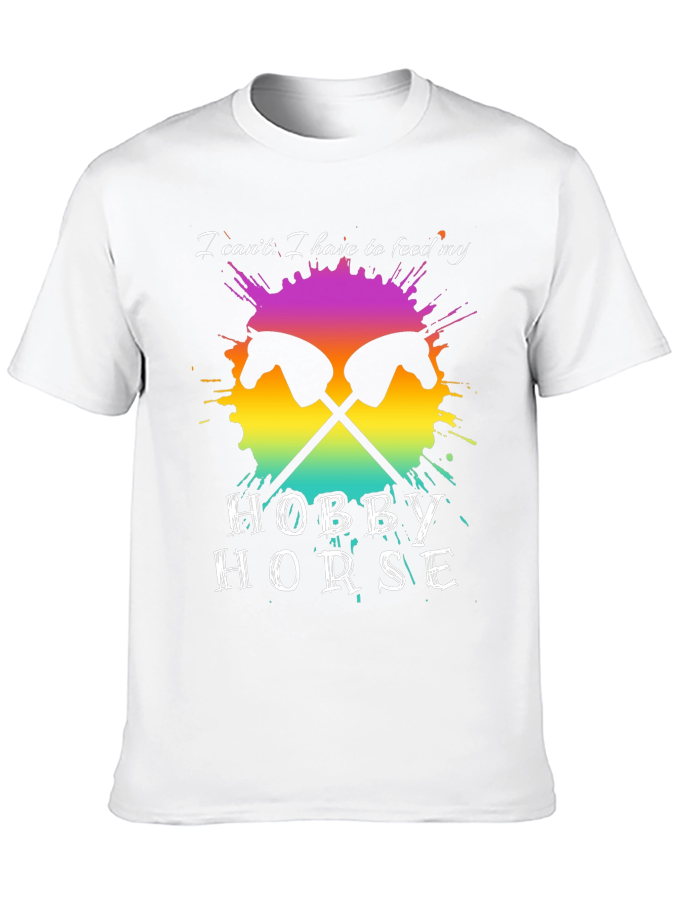 Black Hobby Horse Graphic Tee - Novelty Shirt for Horse Lovers view 10