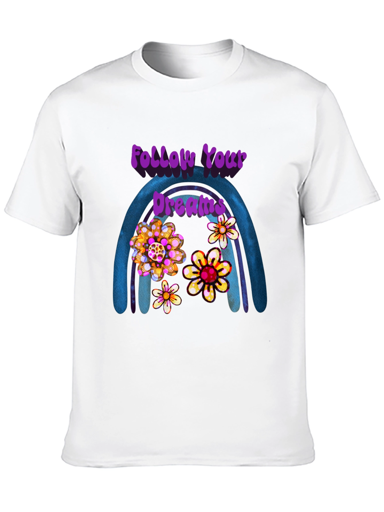 Black Follow Your Dreams Floral Rainbow Tee view 10