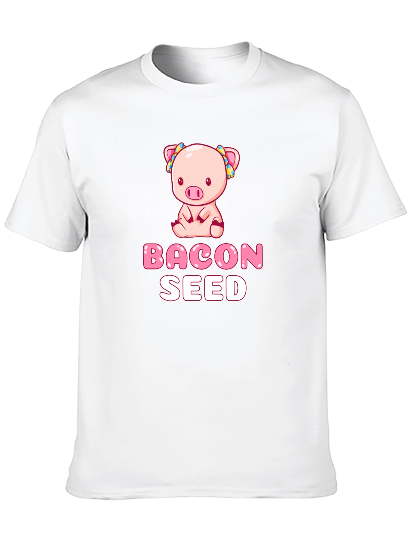 Black Bacon Seed Pig Graphic Black T-Shirt view 10