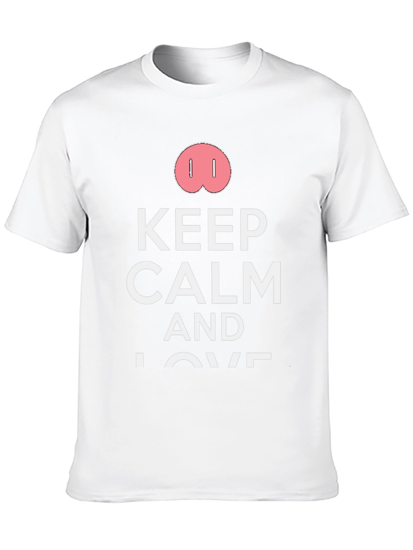 Black Keep Calm Pig Snout Black T-Shirt view 10