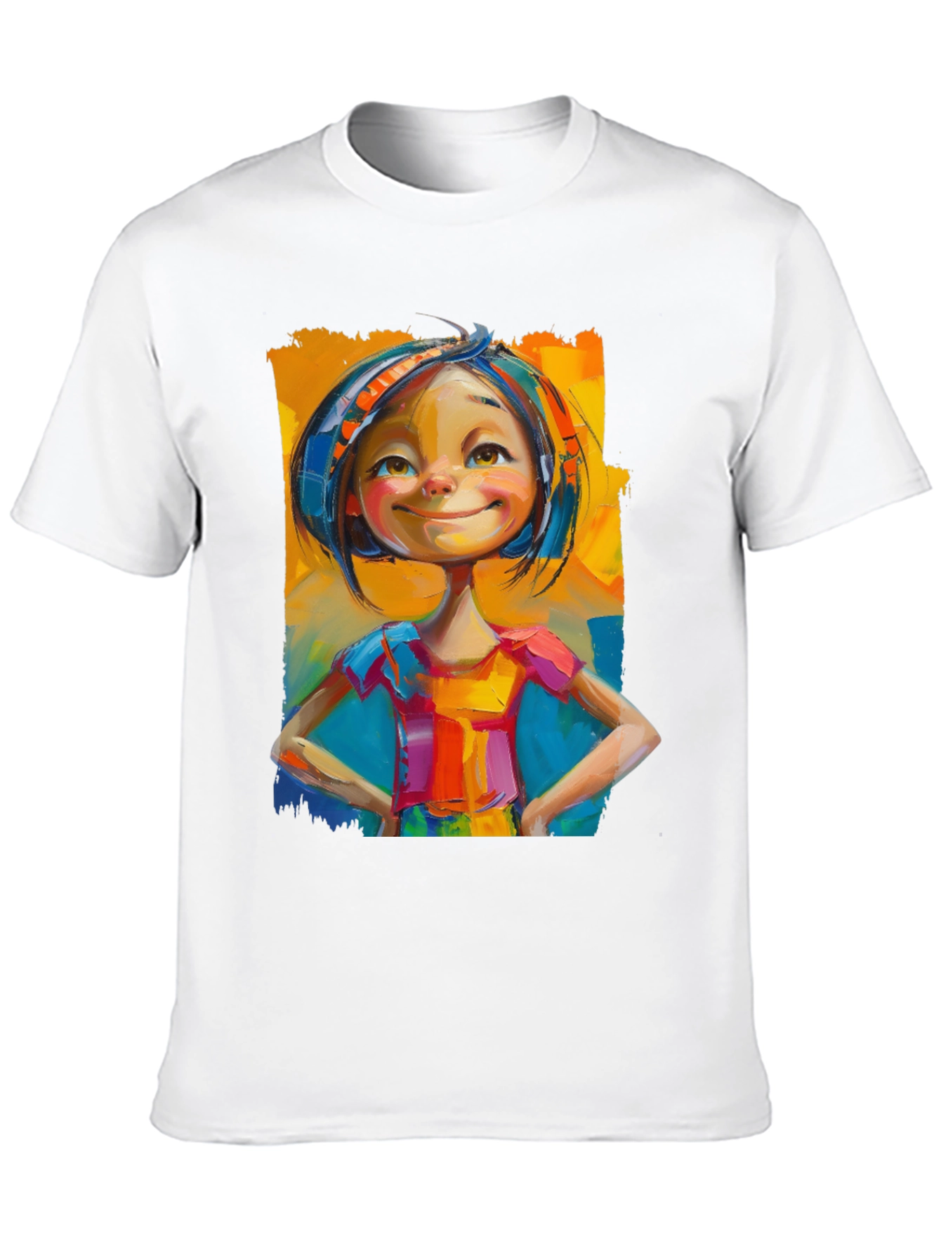Black Whimsical Girl Art Black T-Shirt view 10