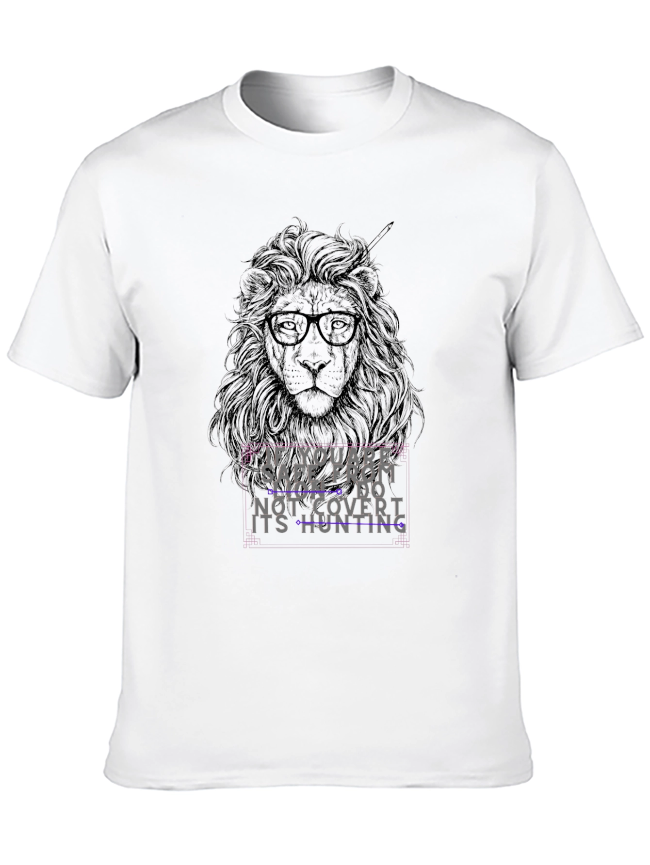 Black Lion Graphic Tee - "Safe From Lion, Do Not Covert" view 10