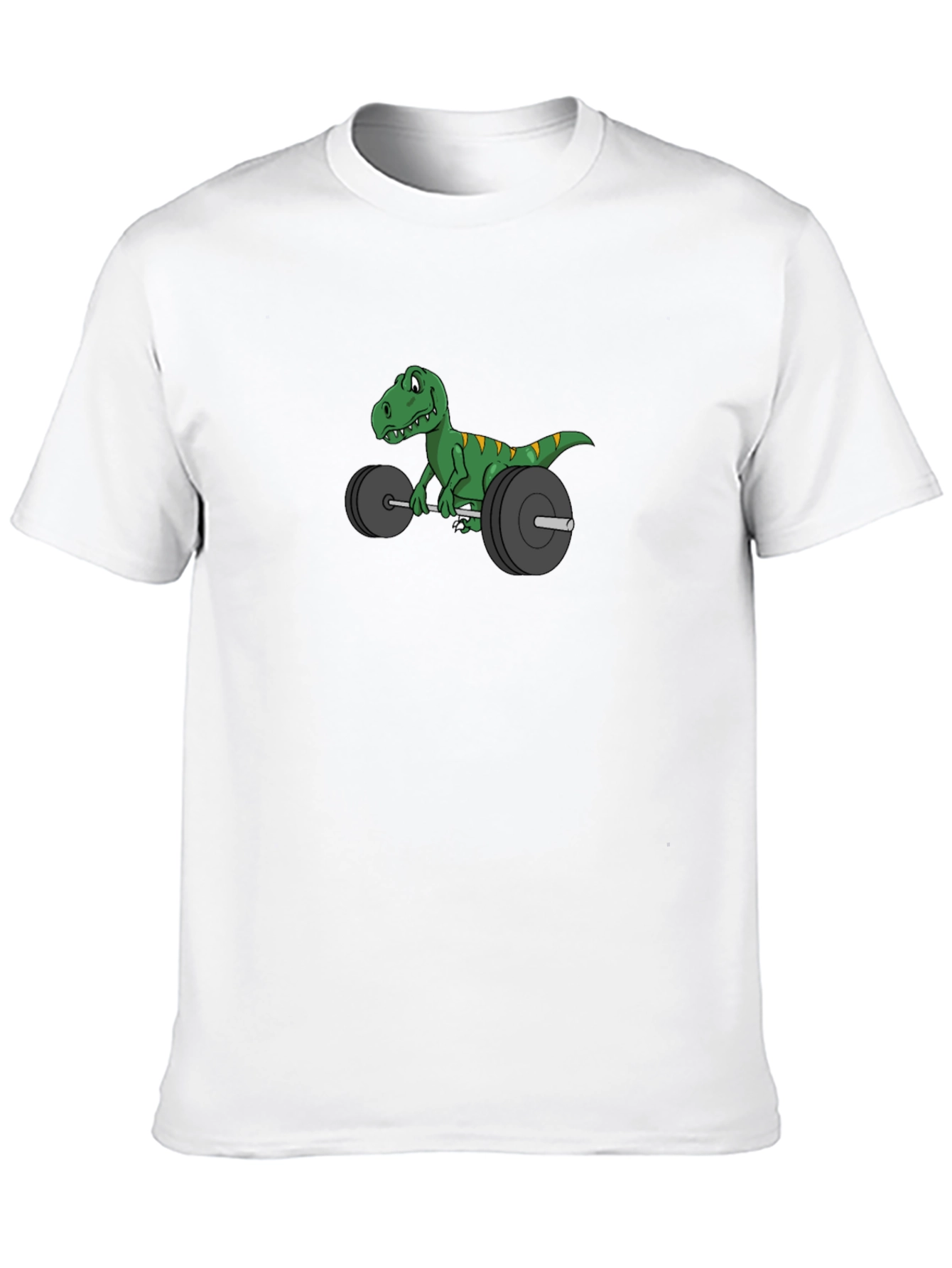 Black Dino Weightlifter T-Shirt - Funny Gym Tee view 10