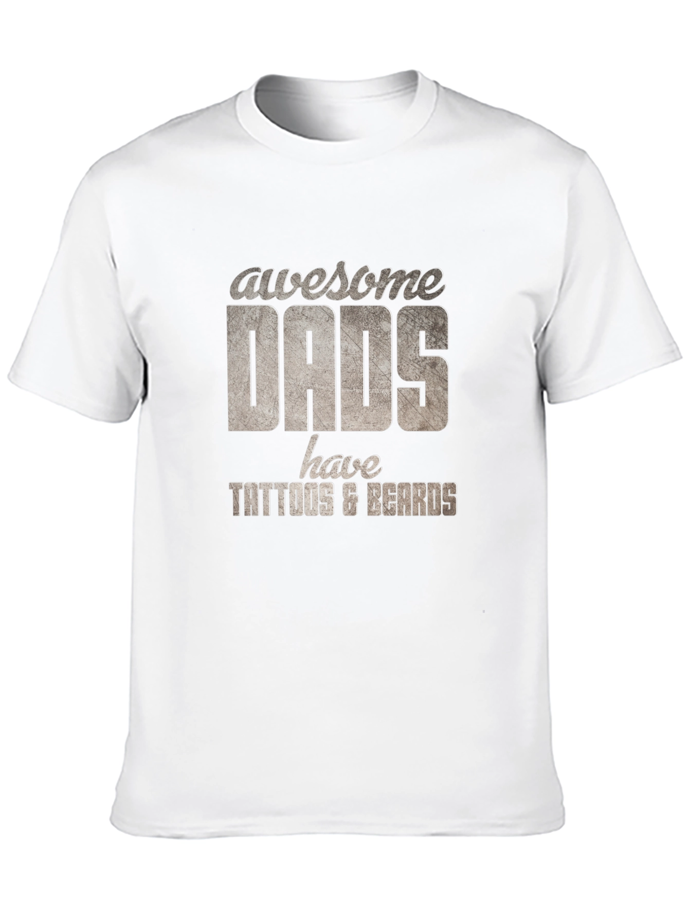 Black Awesome Dads Tattoo & Beard T-Shirt view 10