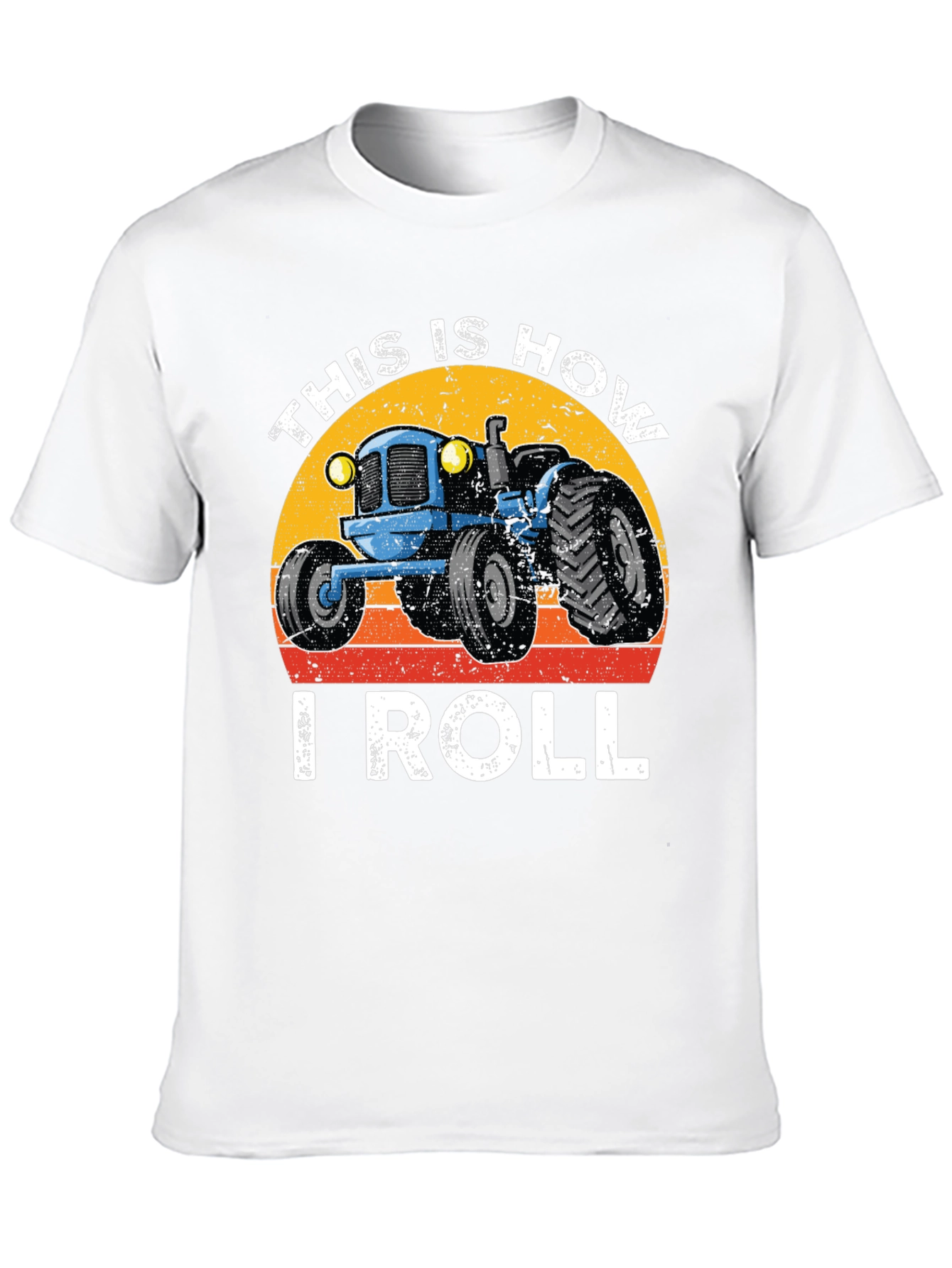 Black This is How I Roll Tractor Graphic Tee view 10