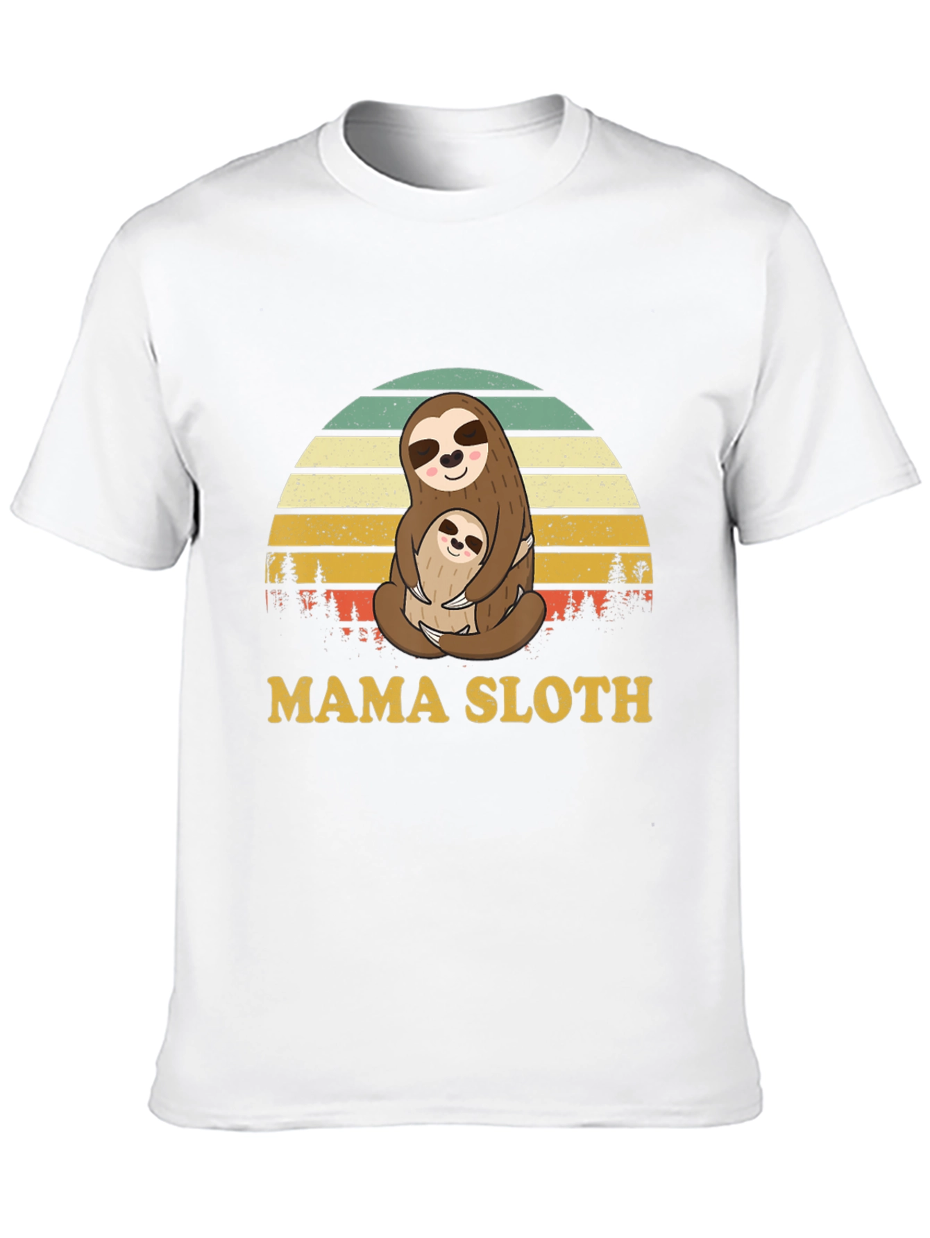 Black Mama Sloth T-Shirt - Cute Mother's Day Gift view 10
