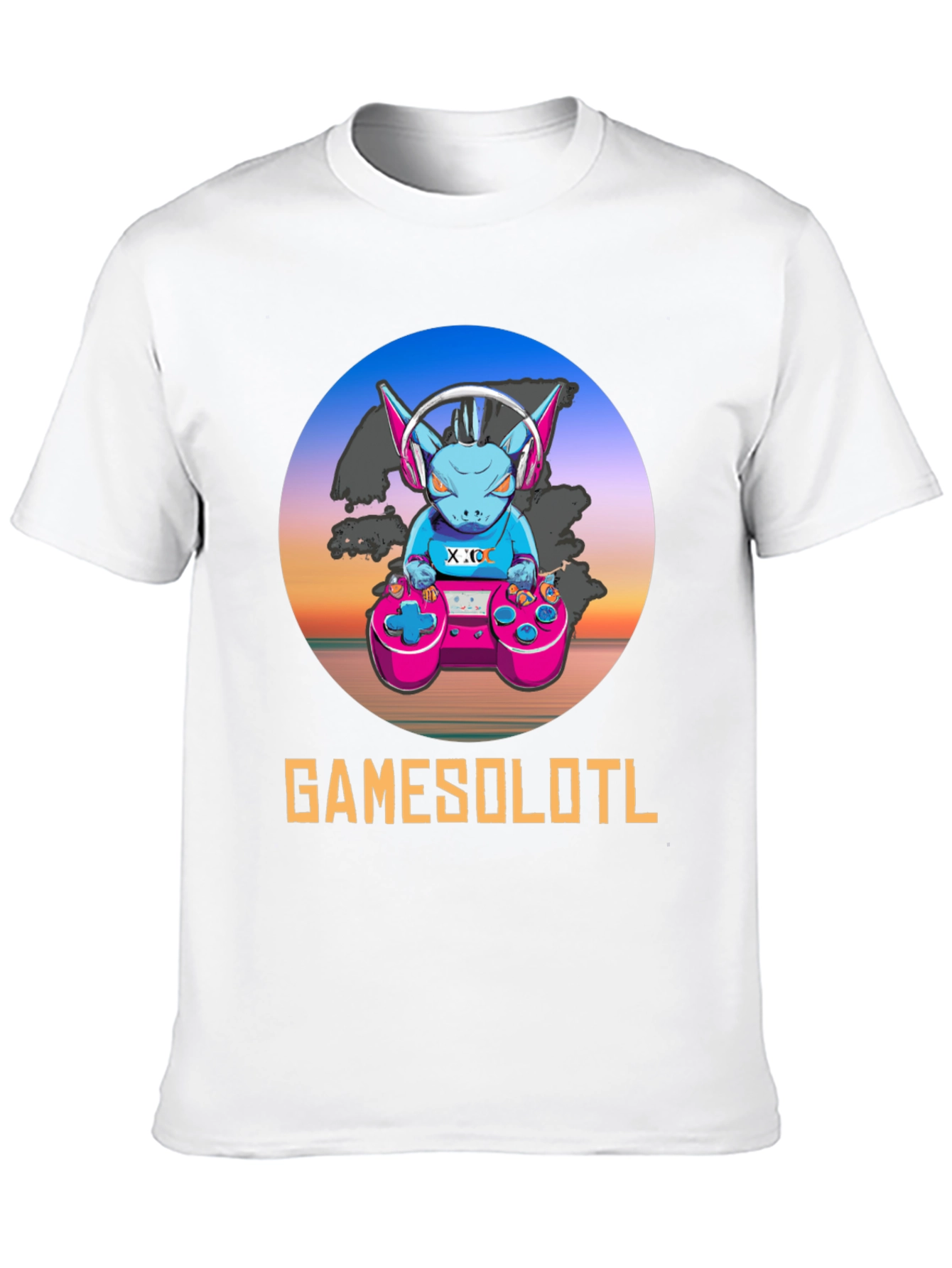 Black GAMESOLOTL Black Gaming T-Shirt  view 10