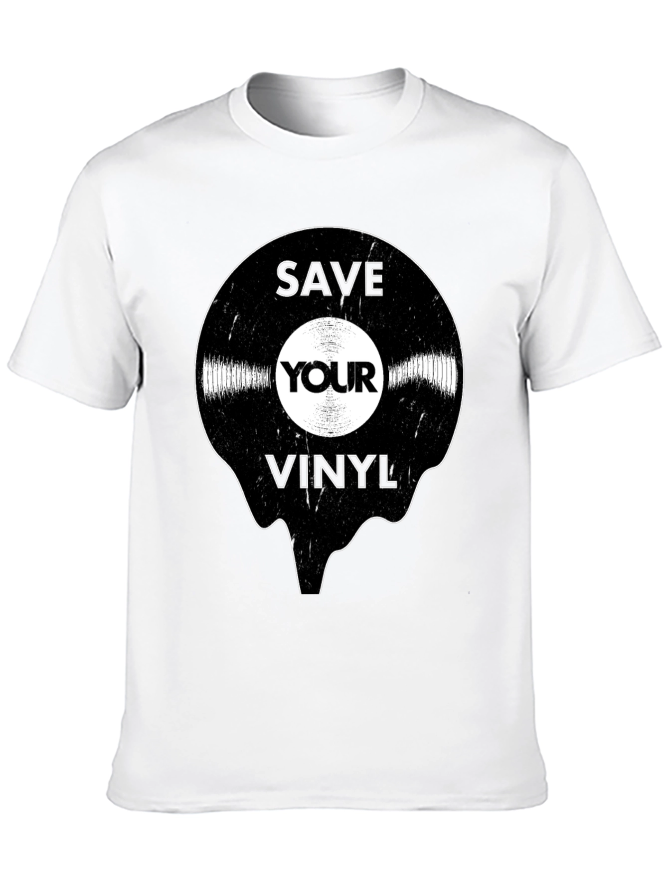 Black Save Your Vinyl Record Graphic T-Shirt - Retro Music Lover Tee view 10