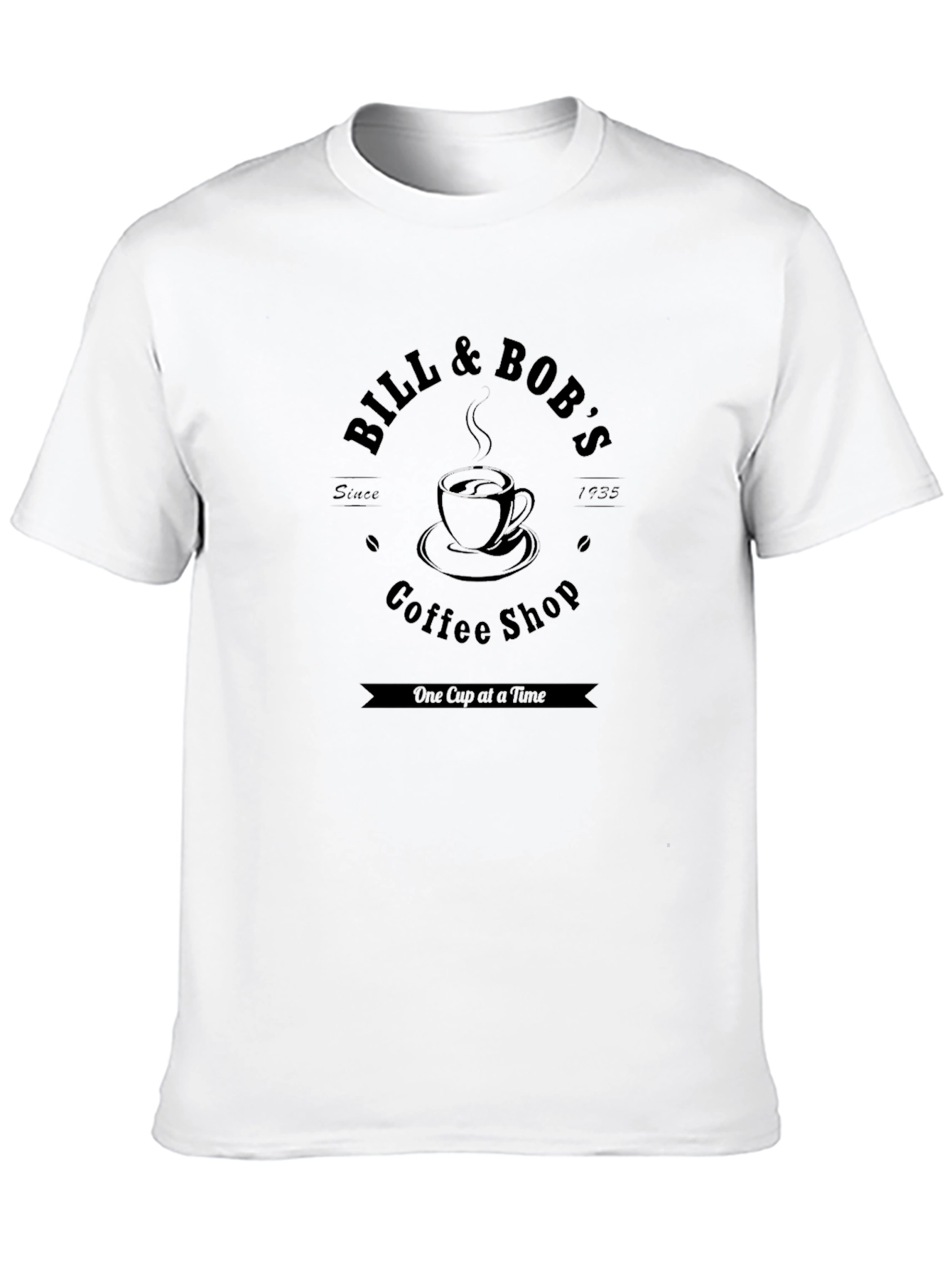 Black Bill & Bob's Coffee Shop Black T-Shirt view 10