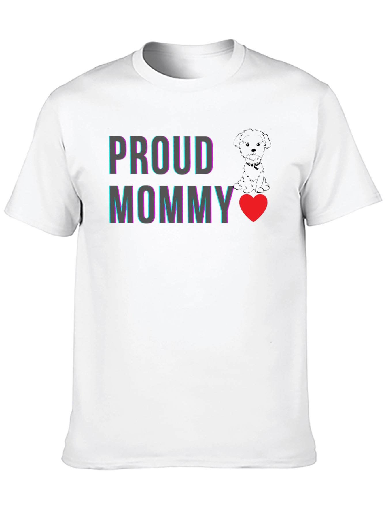 Black Proud Dog Mommy Graphic Tee view 10