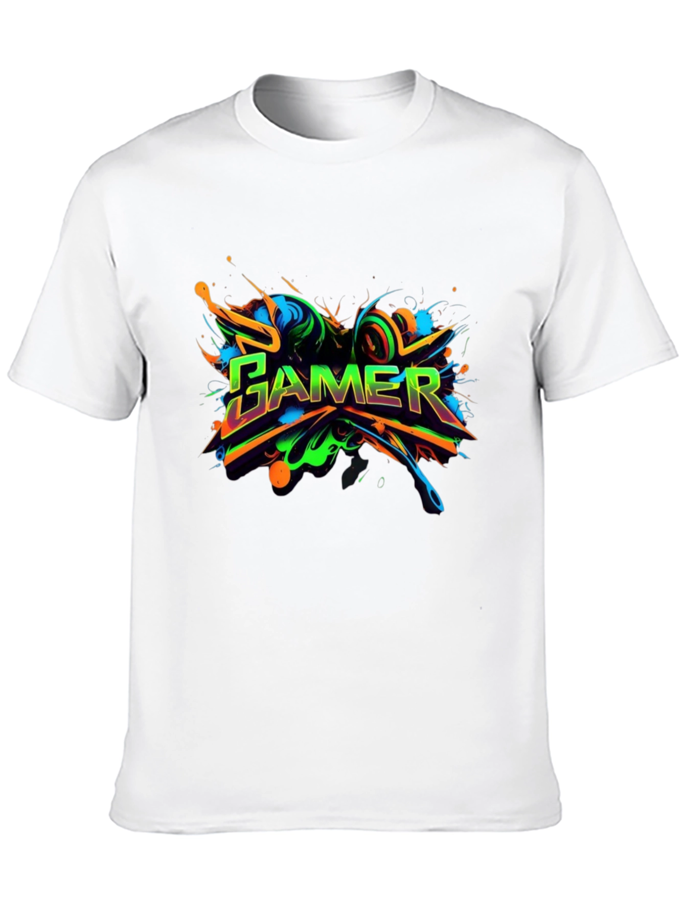 Black Gamer Graphic Tee - Vivid Design, Soft Fabric view 10