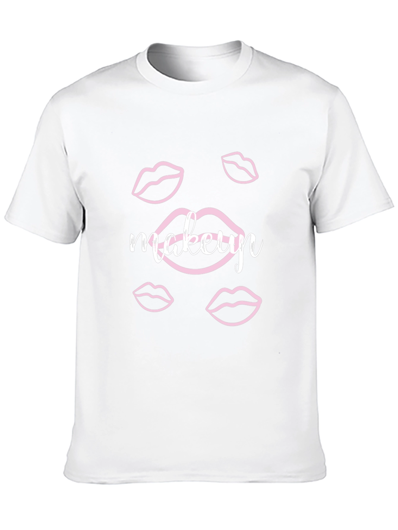 Black Makeup Lips Graphic Black T-Shirt view 10
