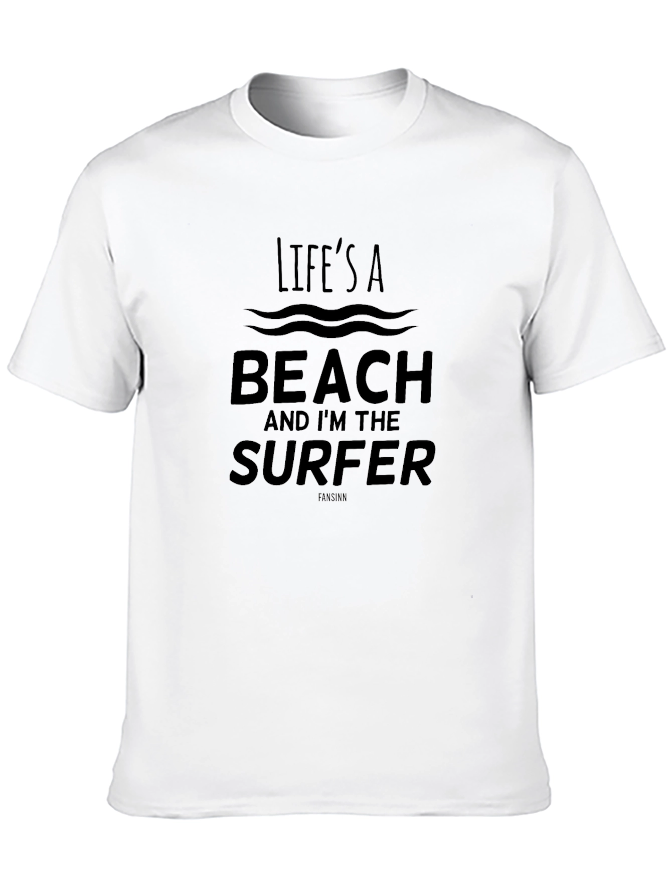 Black Life's a Beach T-Shirt - Surfer Graphic Tee view 10