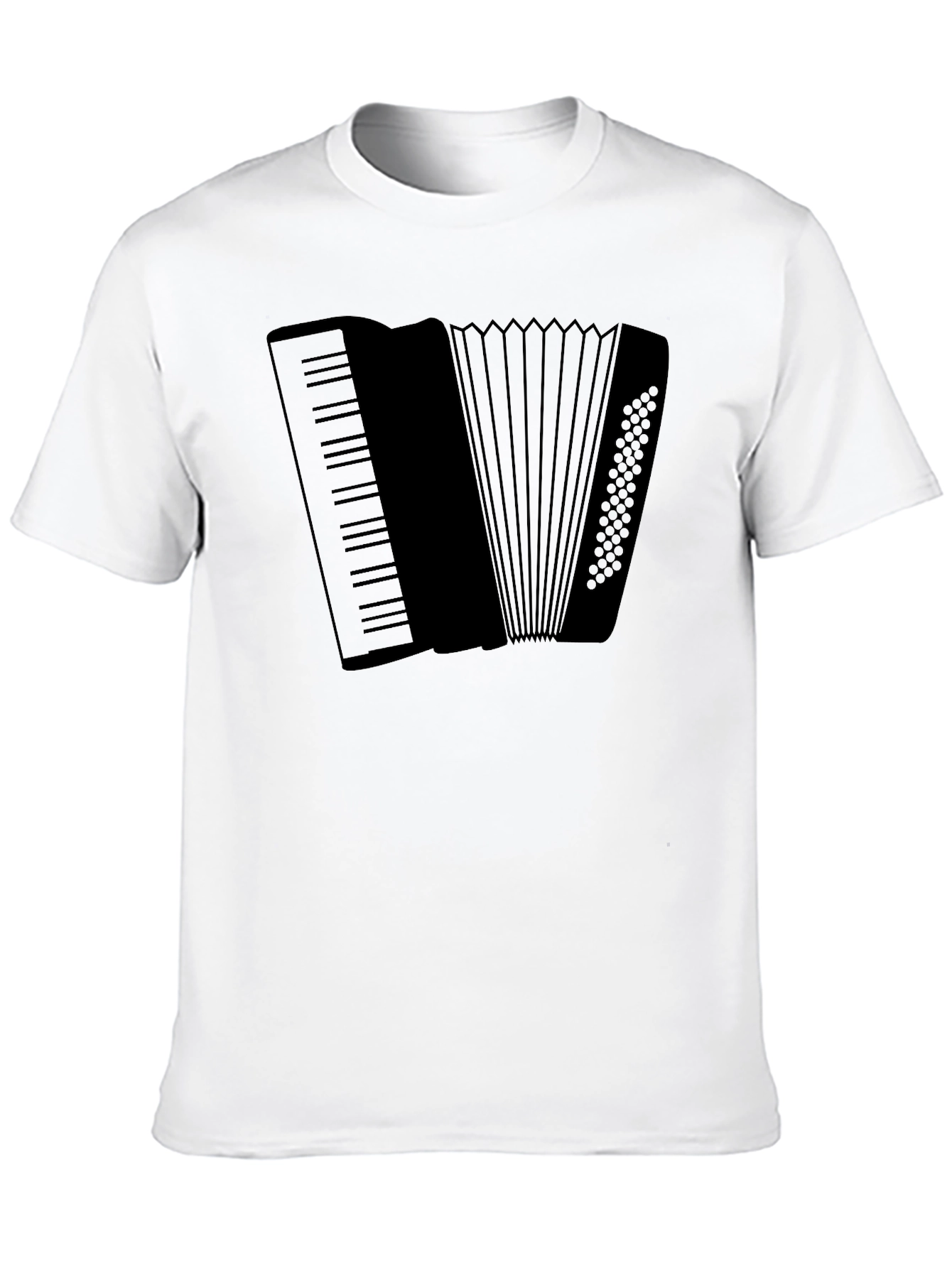 Black Accordion Graphic Tee - Stylish Musical Instrument Shirt view 10