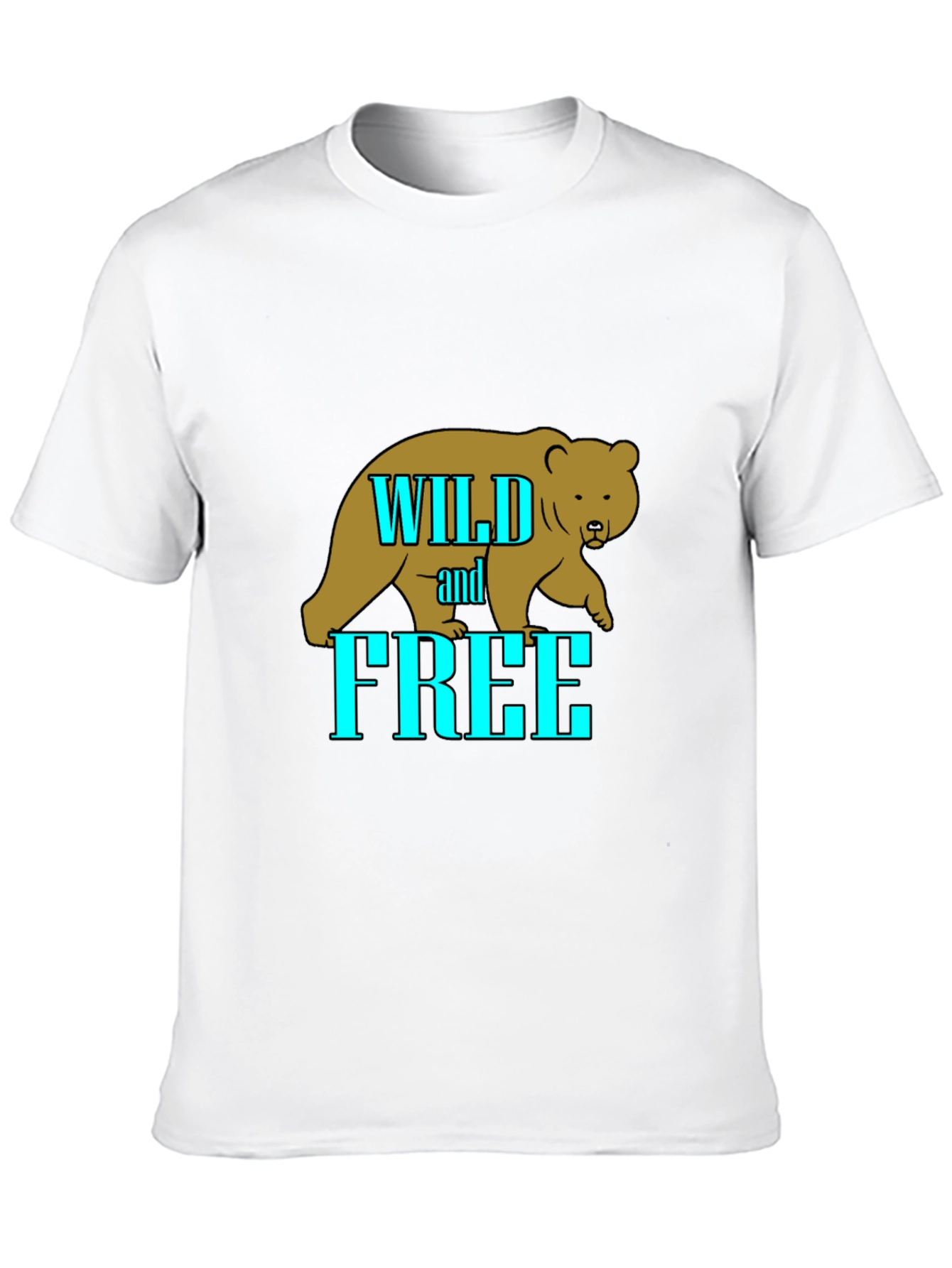 Black Wild and Free Bear Graphic T-Shirt - Black view 10