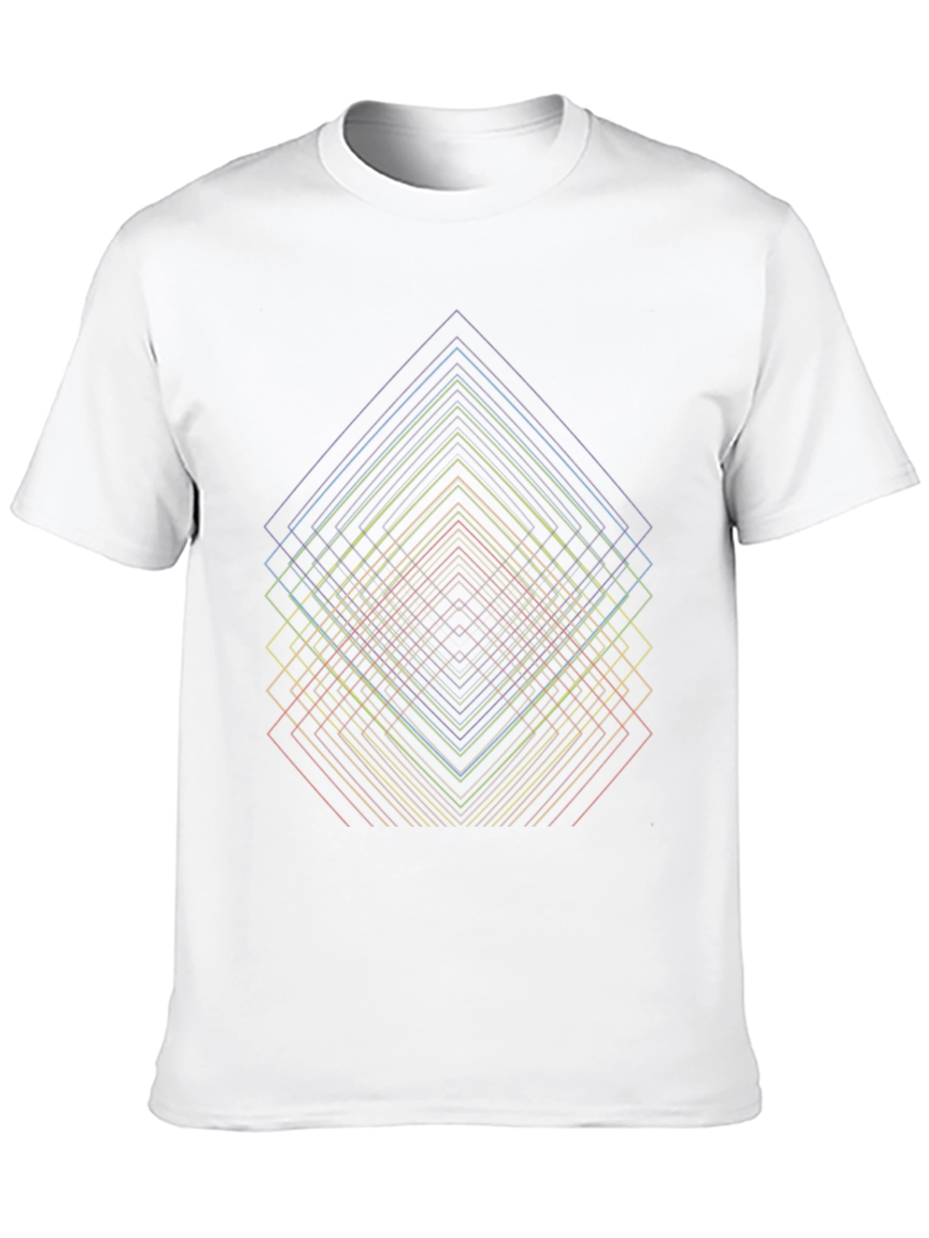 Black Geometric Illusion T-Shirt view 10