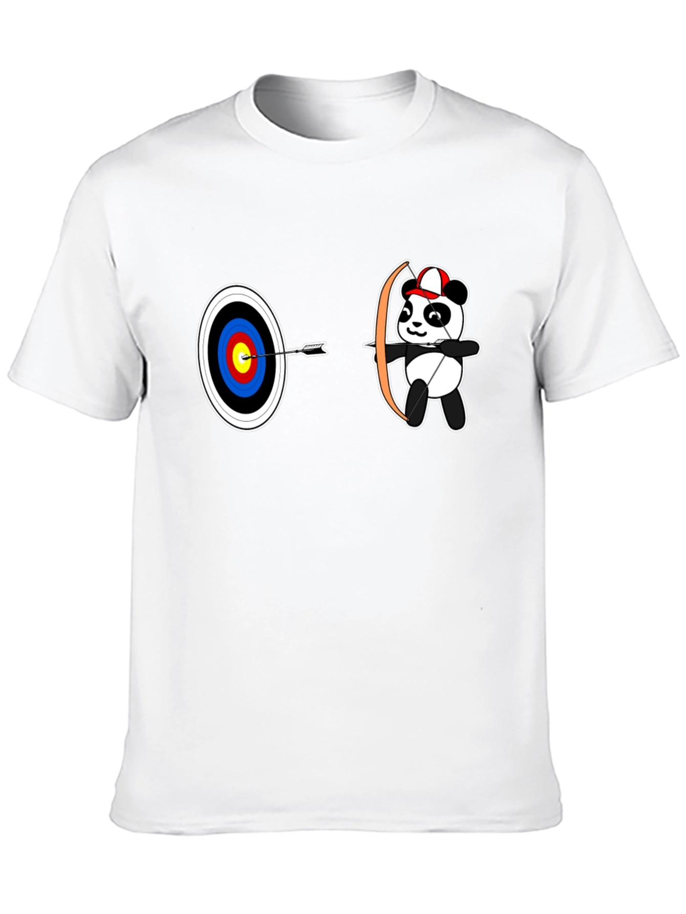 Black Archery Panda Graphic Tee - Black Cotton T-Shirt view 10