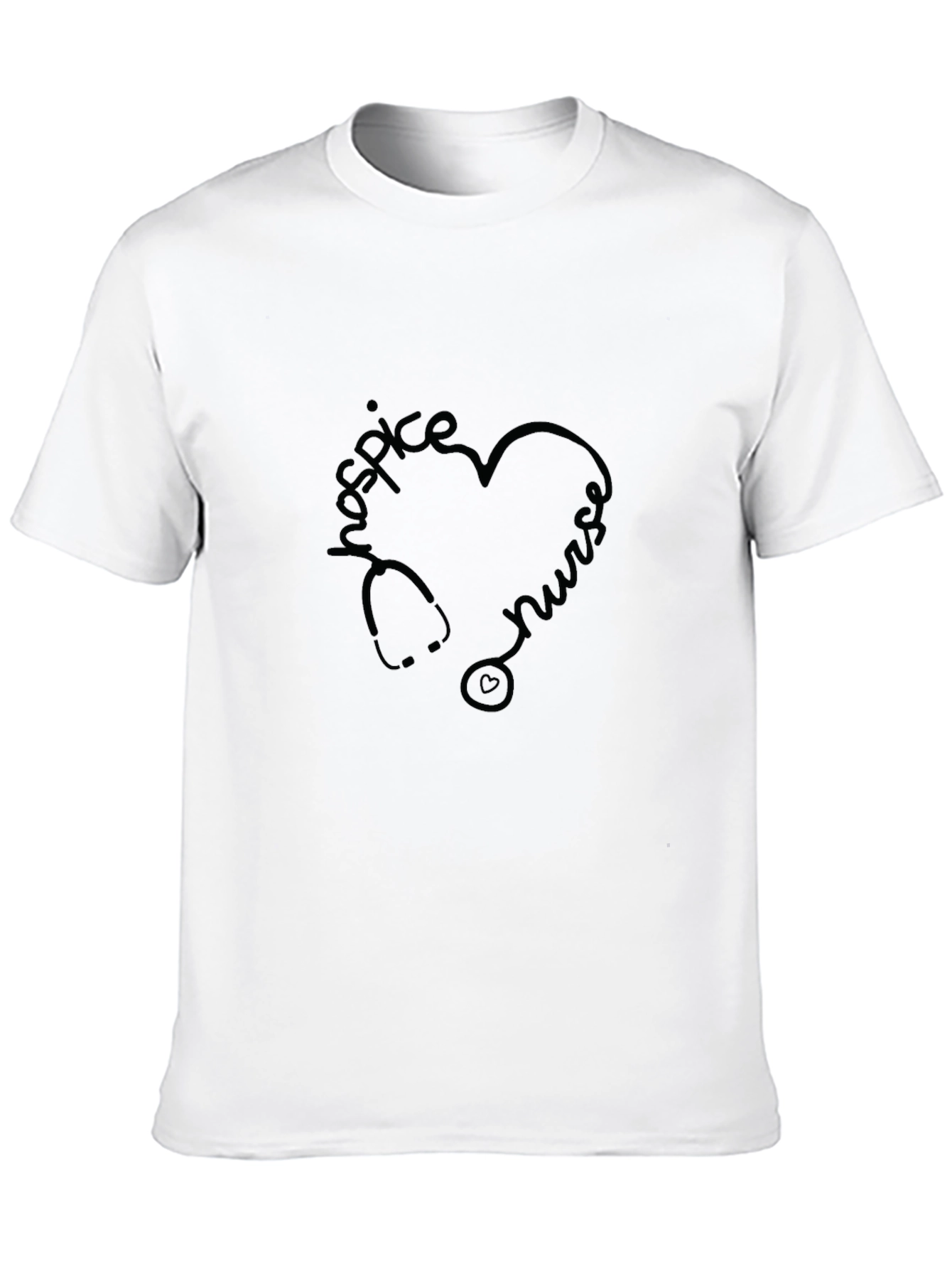 Hospice Nurse Heart Stethoscope T-Shirt - 10