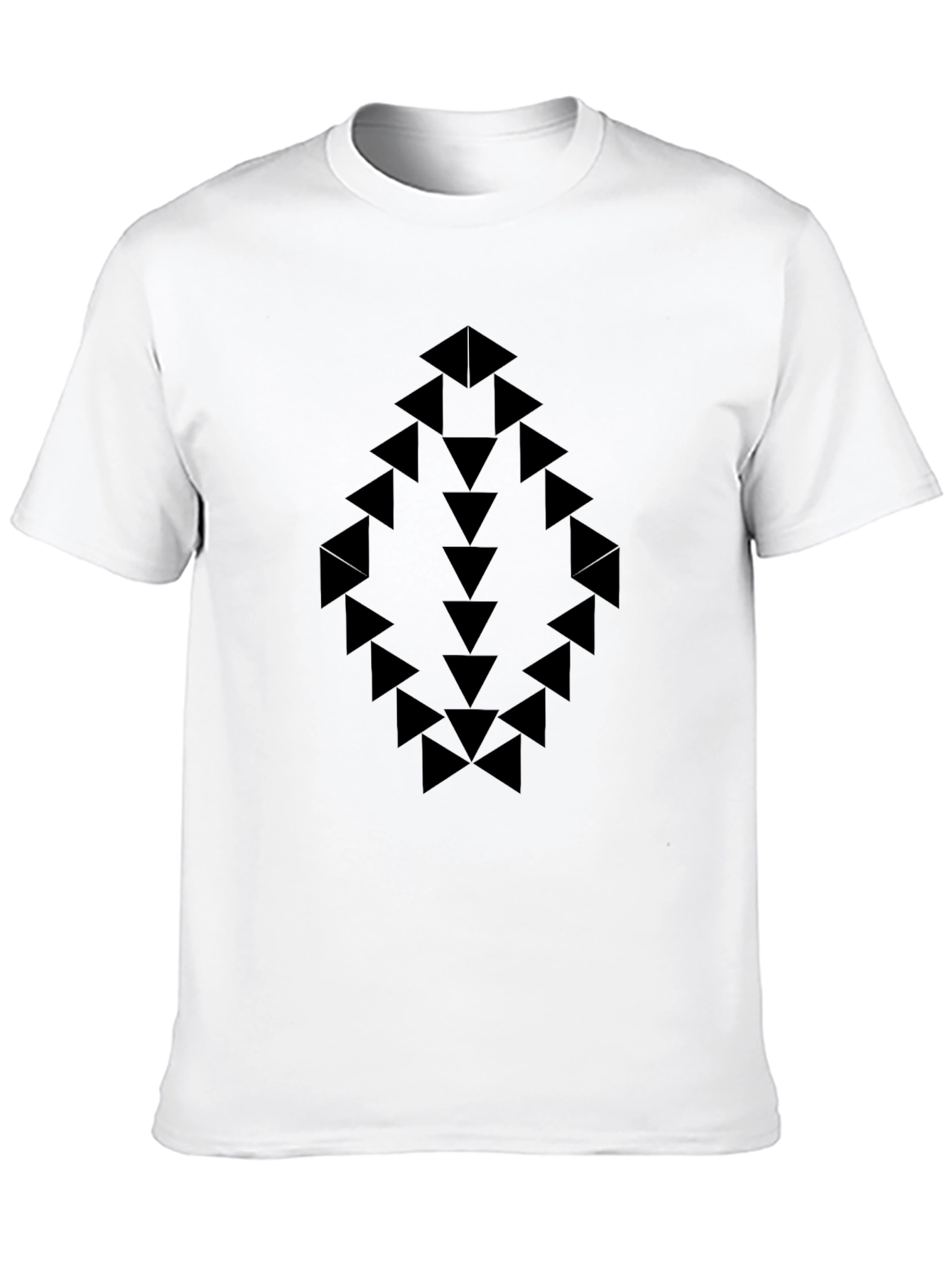 Geometric Arrow Design Black T-Shirt - 10