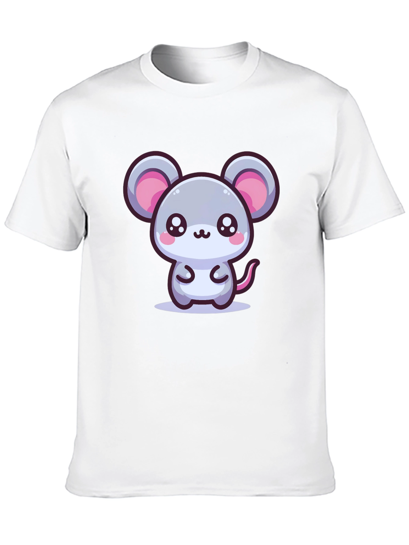 Black Cute Mouse Graphic Tee - Kawaii Style view 10