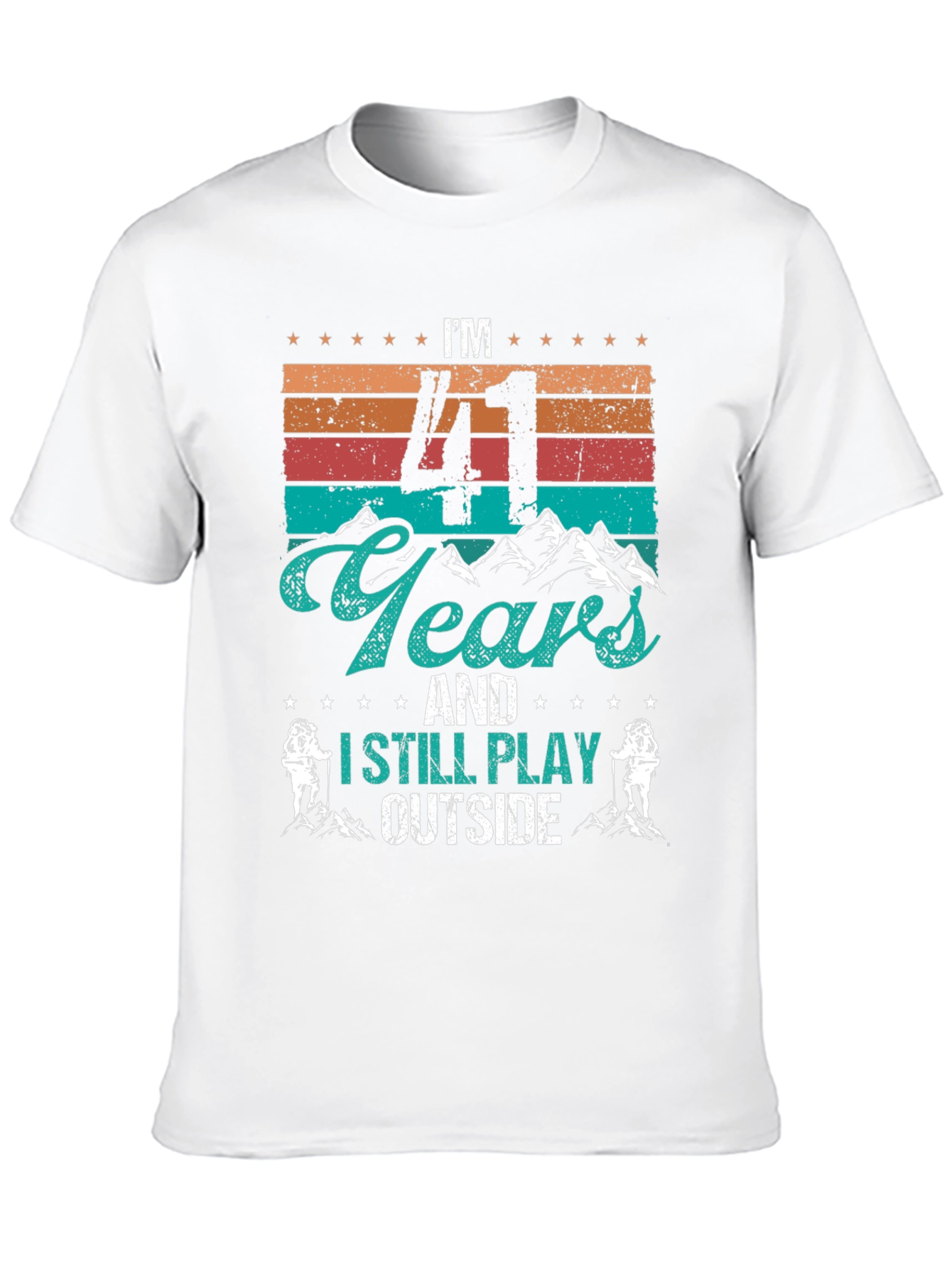 Black 41 Years and Still Play Outside T-Shirt view 10