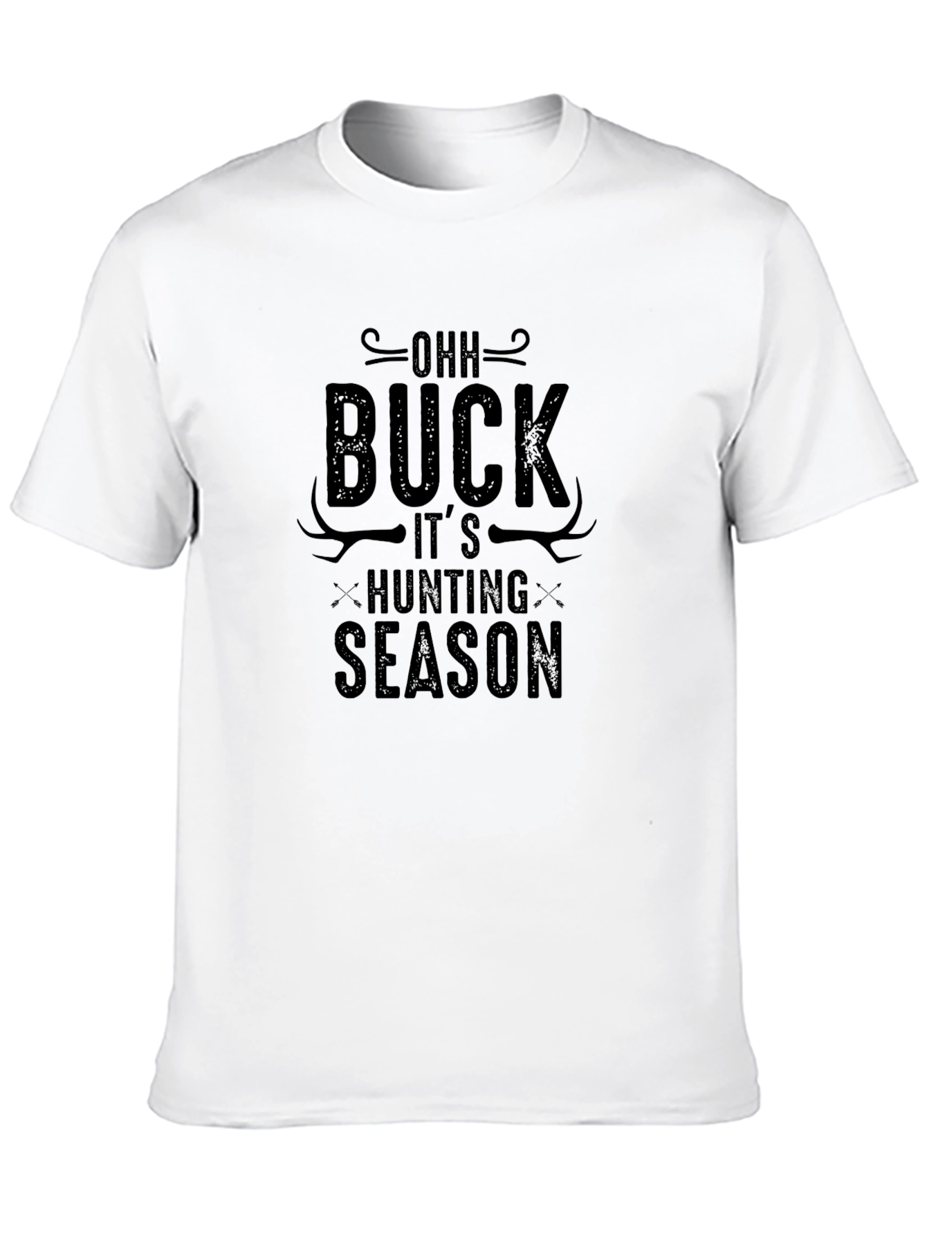 Black OOH BUCK It's Hunting Season Black T-Shirt view 10