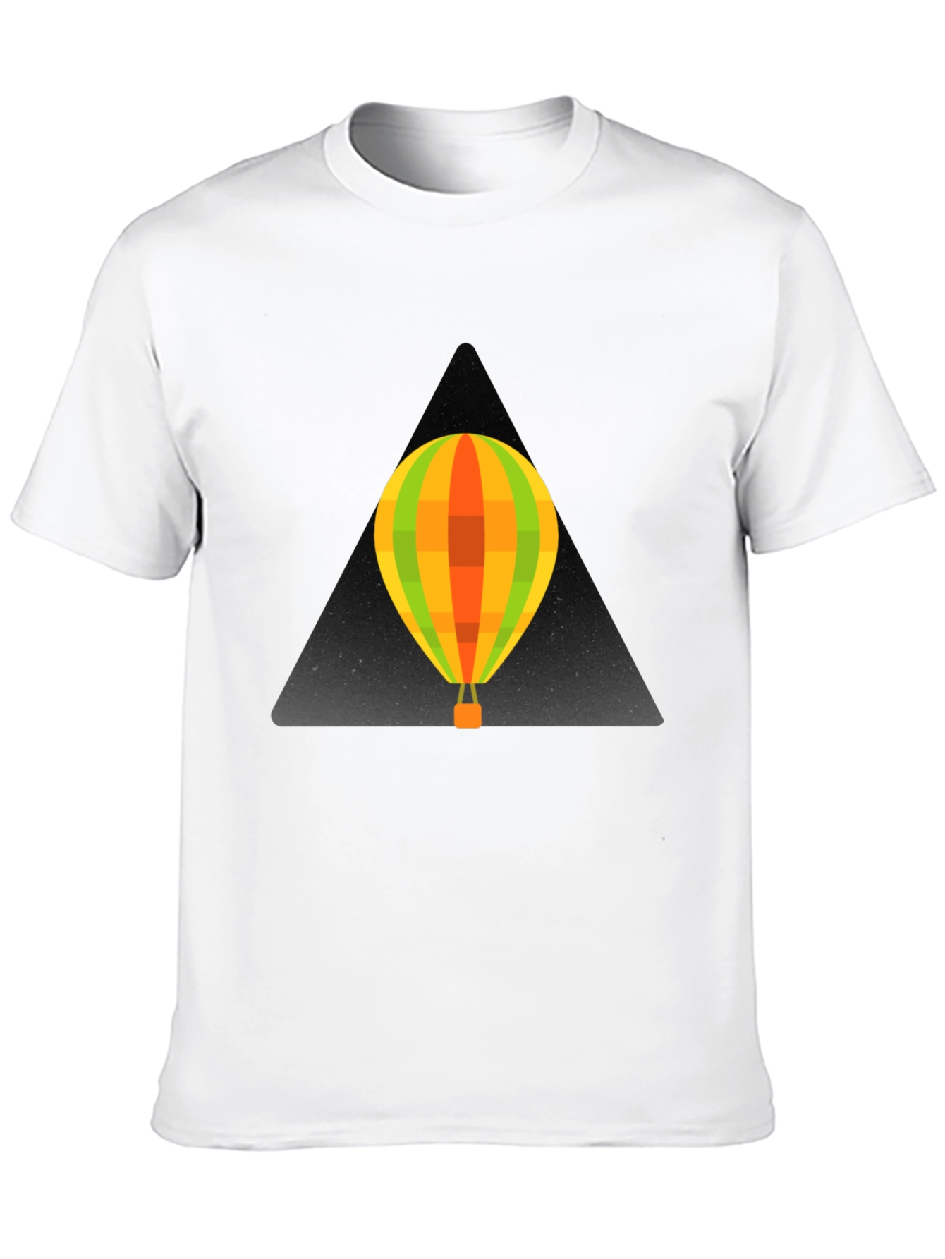 Black Stylish Black T-Shirt with Hot Air Balloon Design view 10