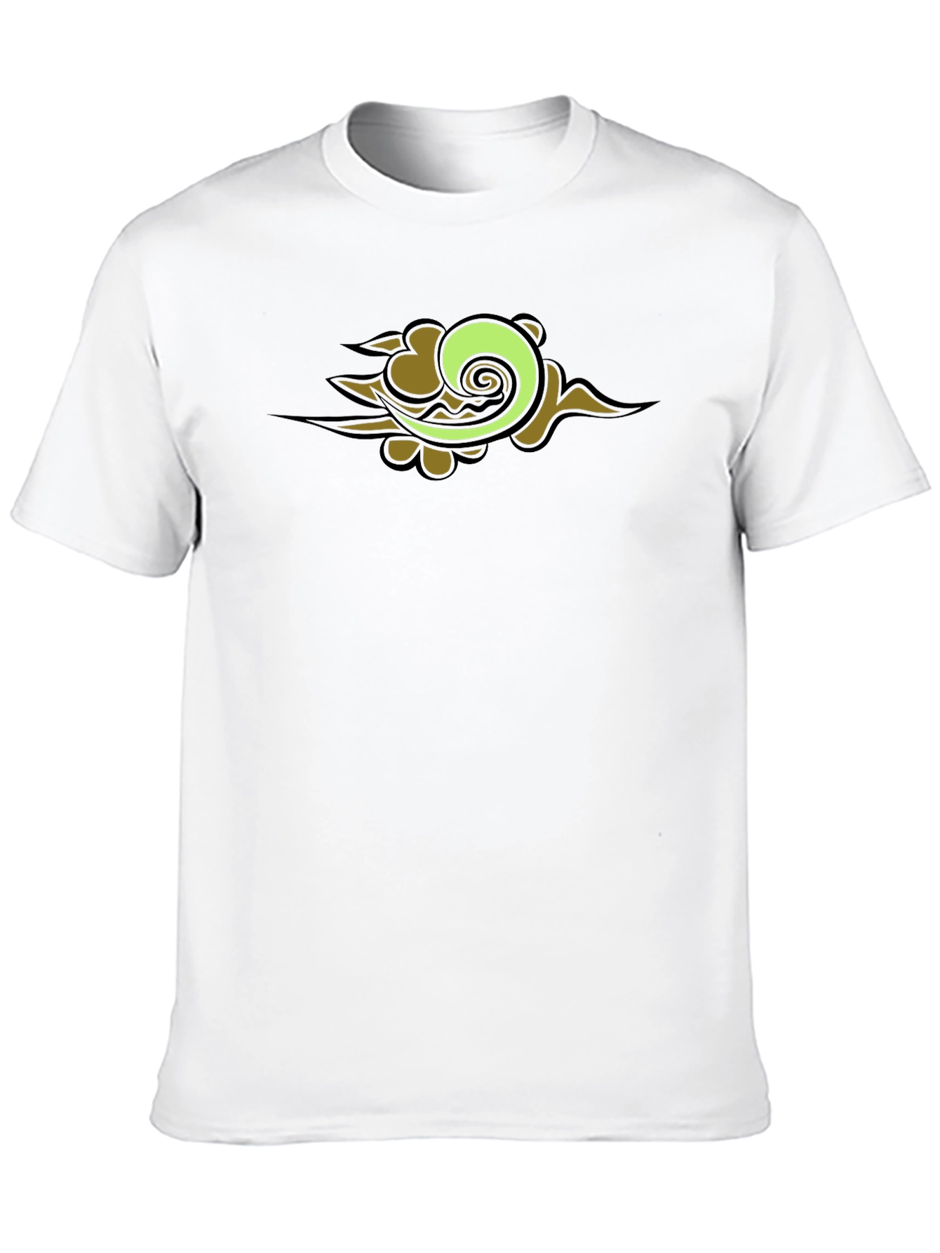 Black Black T-Shirt with Graphic Cloud Design view 10