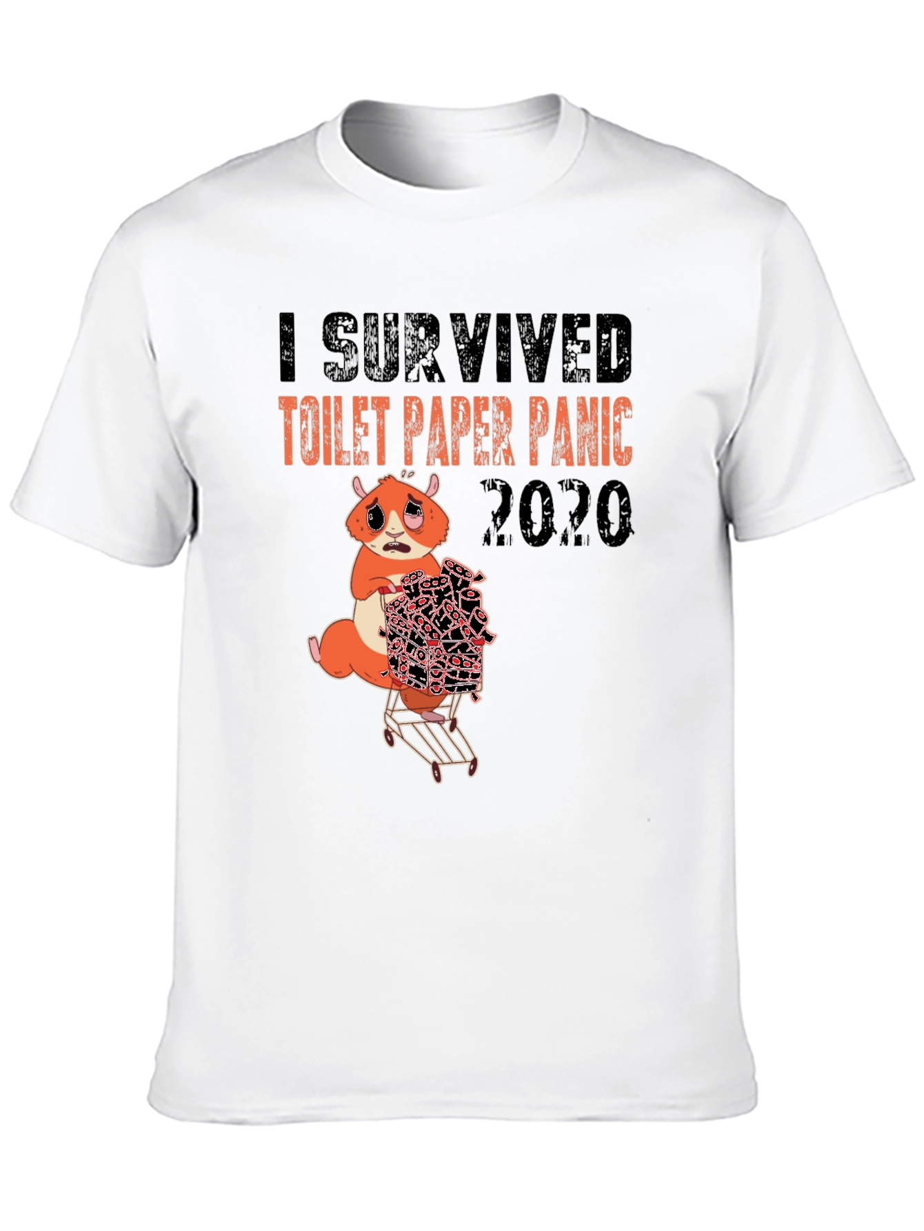 Black I Survived Toilet Paper Panic 2020 T-Shirt view 10