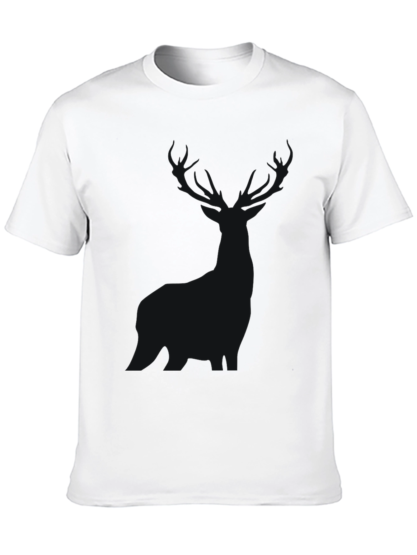 Black Men's Classic Black Crew Neck T-Shirt view 10