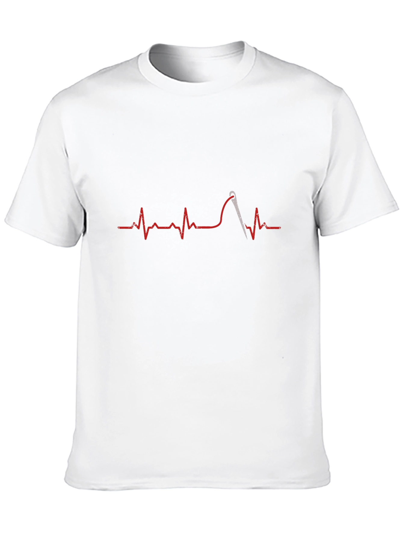 Black Sewing Heartbeat T-Shirt - Seamstress, Tailor Gift view 10