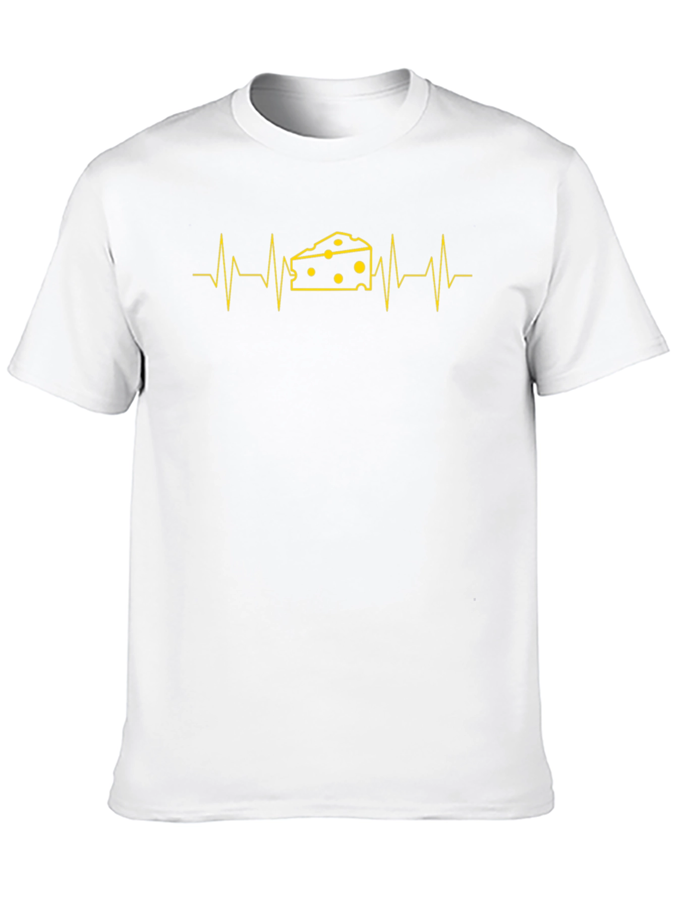 Black Cheese Heartbeat Graphic Tee - Black Cotton T-Shirt view 10